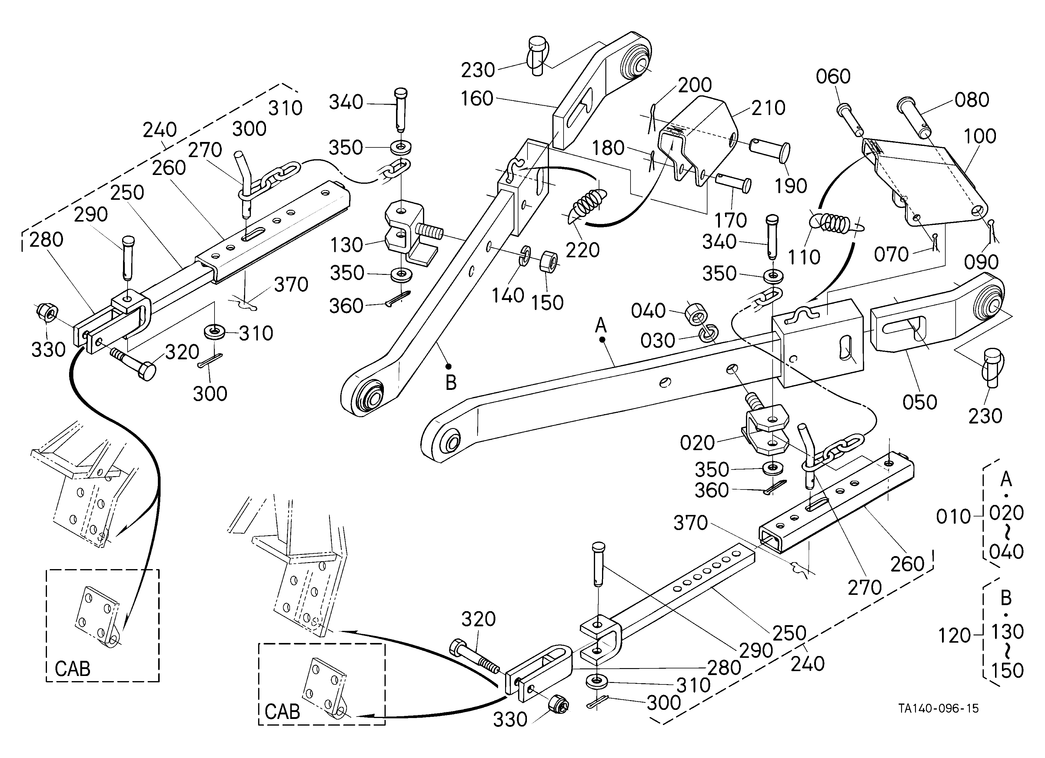 Kubota L4310DT/GST/HST (4wd, Rops) Parts Diagrams