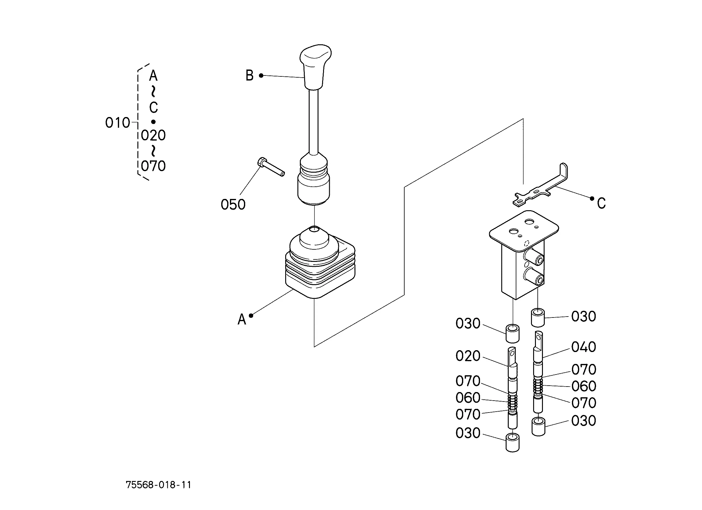 Kubota LA1251 (LOADER W/O BUCKET) Parts Diagrams