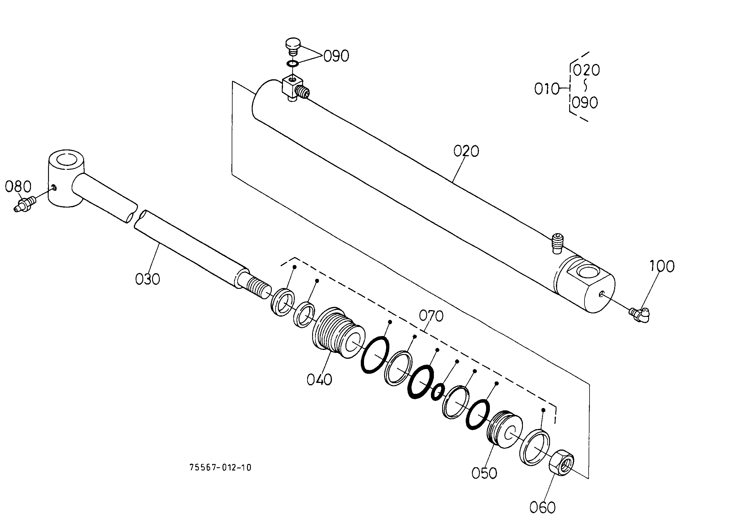 Kubota LA1251 (LOADER W/O BUCKET) Parts Diagrams