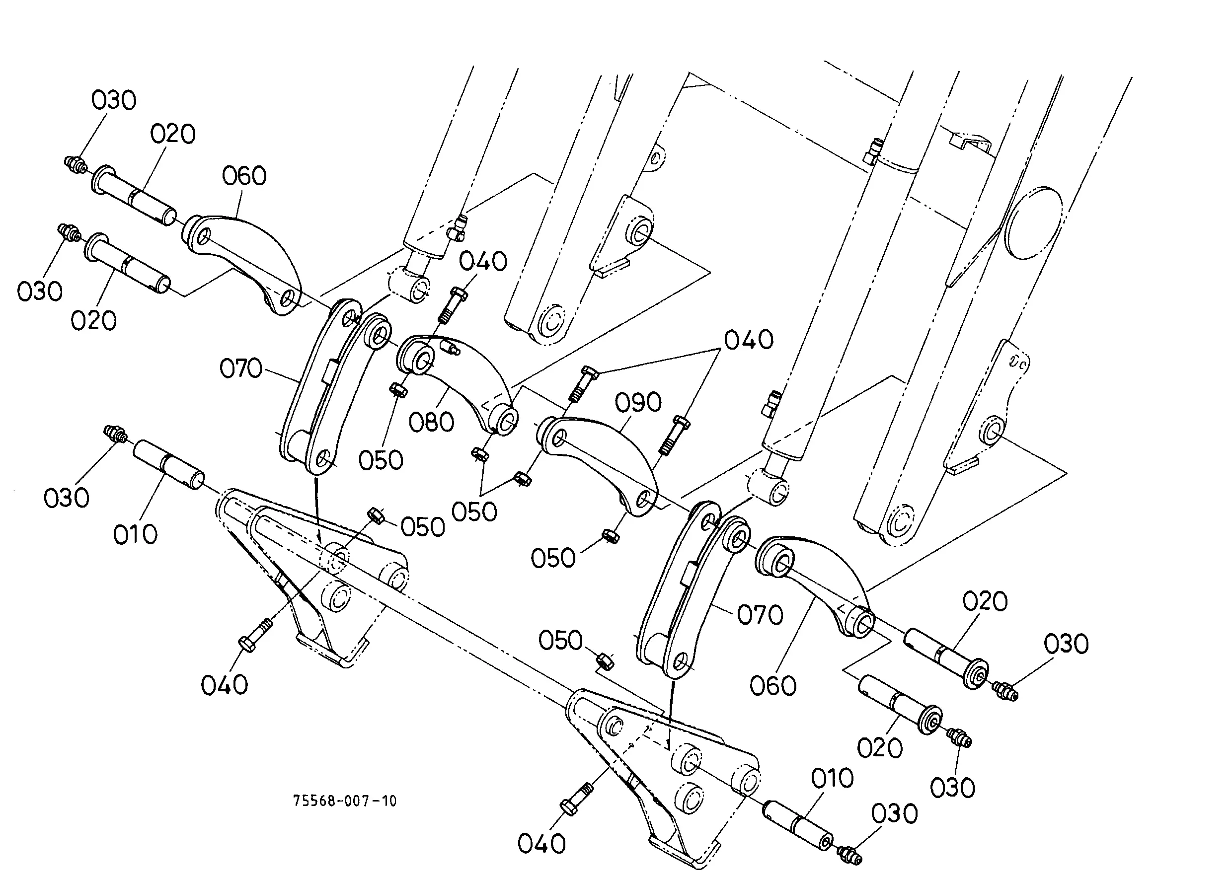 Kubota LA1601 (FRT LDR W/VLV/GG/QACUP) Parts Diagrams