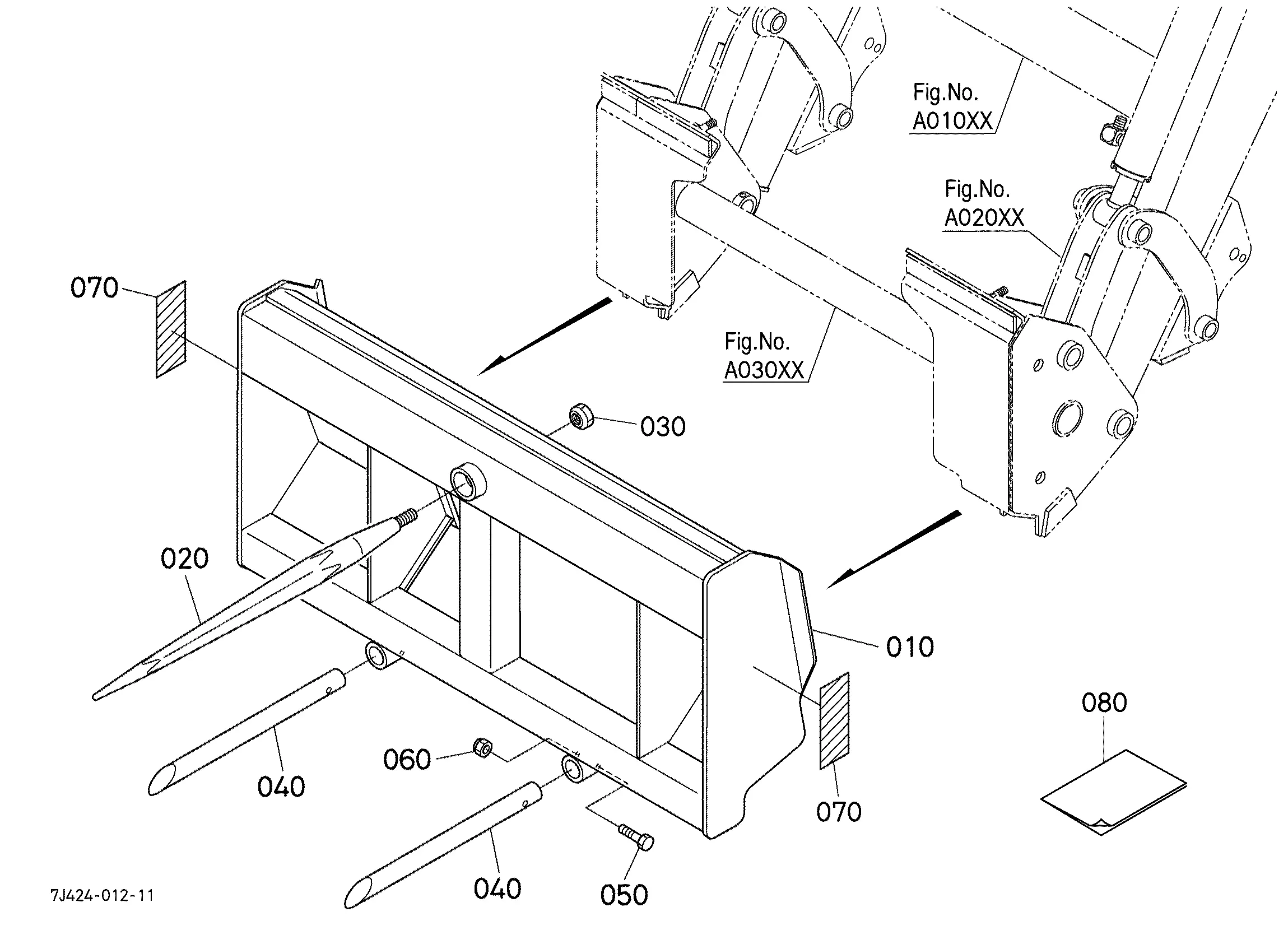 Kubota LA1953 (SKID STR COUPLER LDR / M100X & M110X) Parts Diagrams