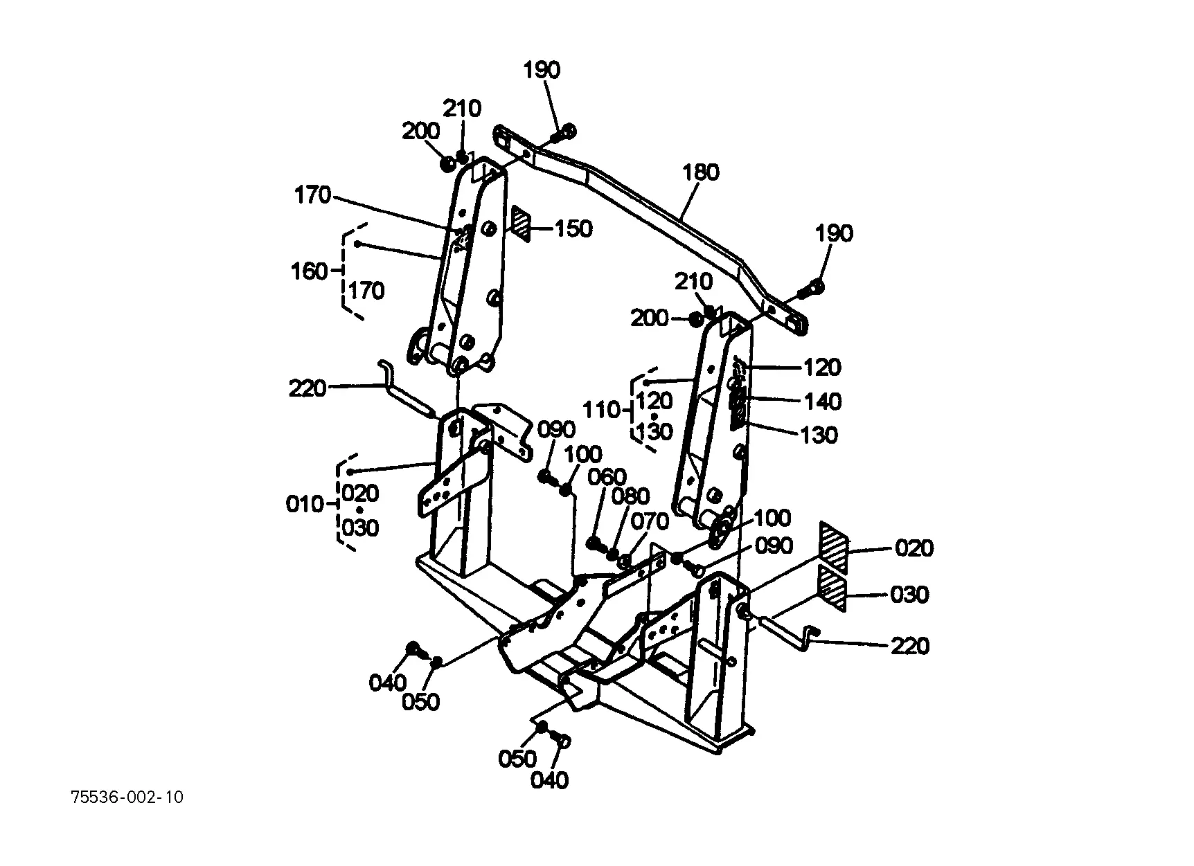 Kubota LA271 (FRONT LOADER W/STD BUCKET) Parts Diagrams