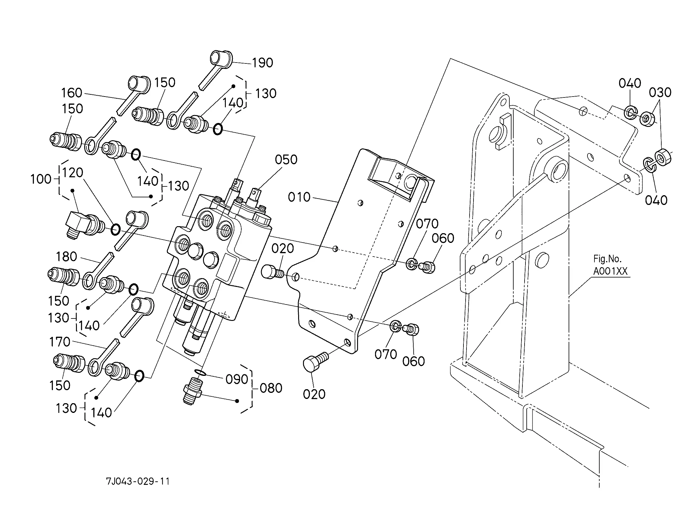 Kubota LA302 (FRONT LOADER) Parts Diagrams
