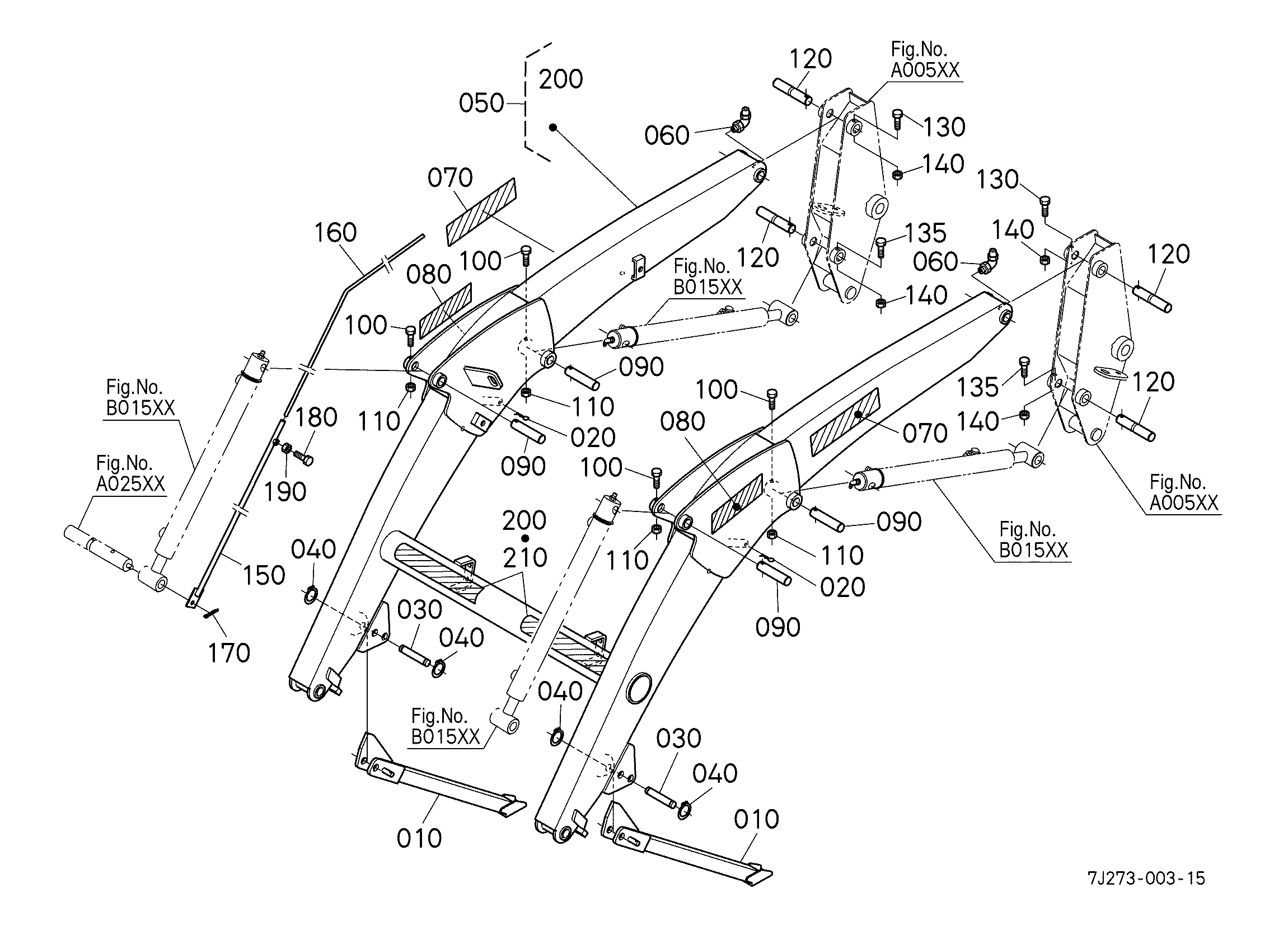 Kubota LA514 (FRONT LOADER / L3240/3540) Parts Diagrams