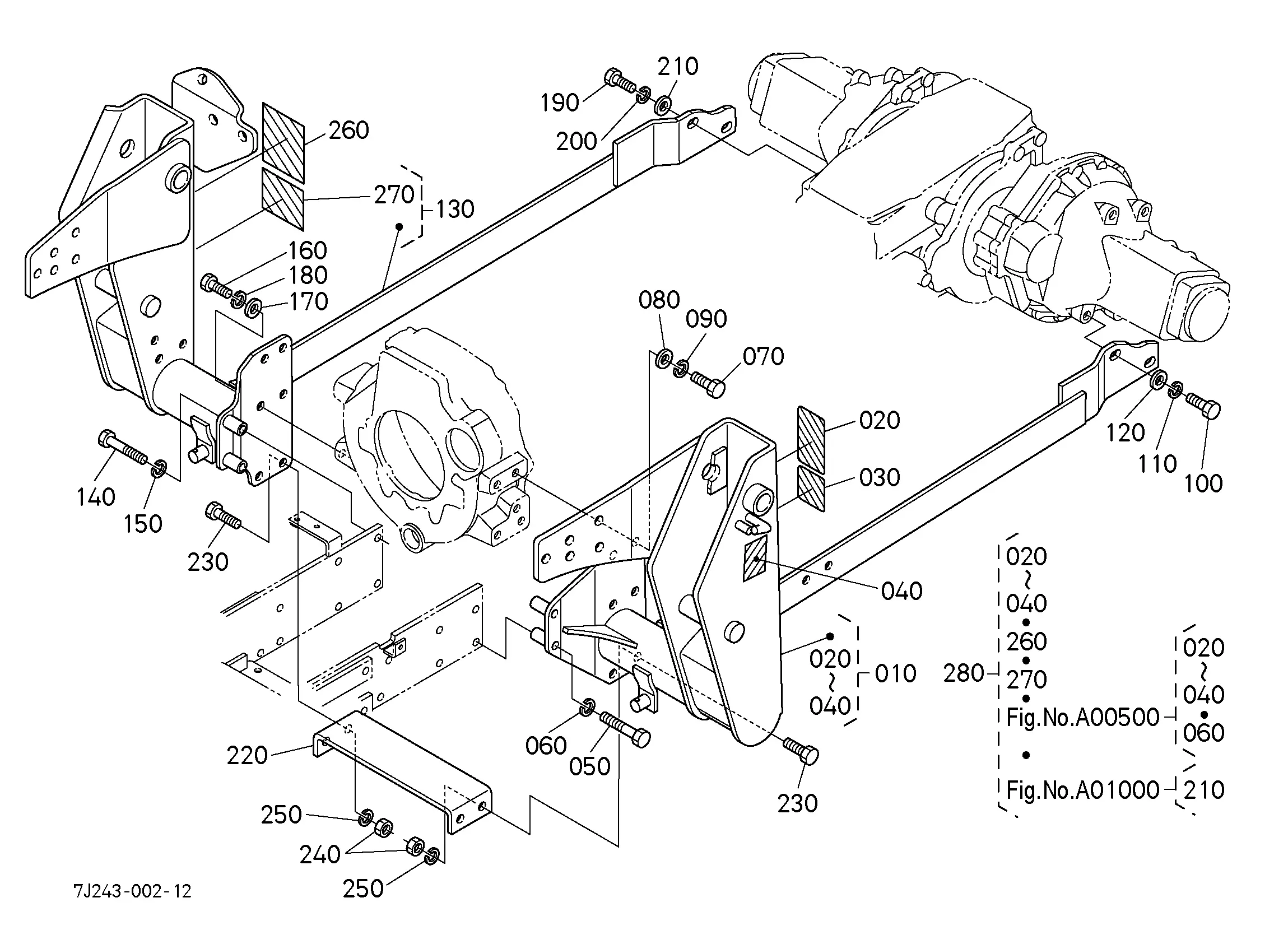 こた Kubota LA682 (FRONT LOADER) Parts Diagrams