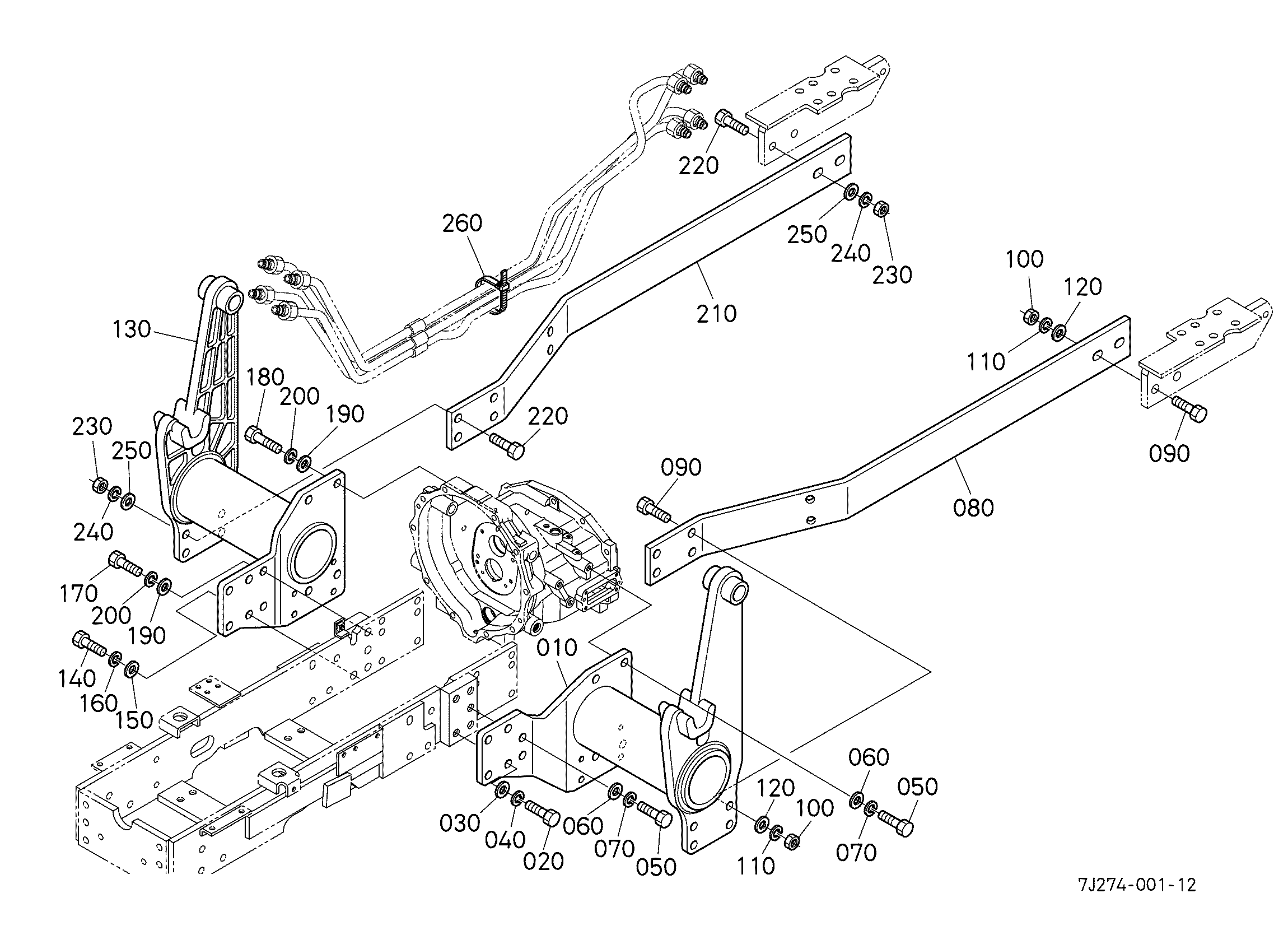 Kubota LA724 (FRONT LOADER /L3240/3540/3940) Parts Diagrams