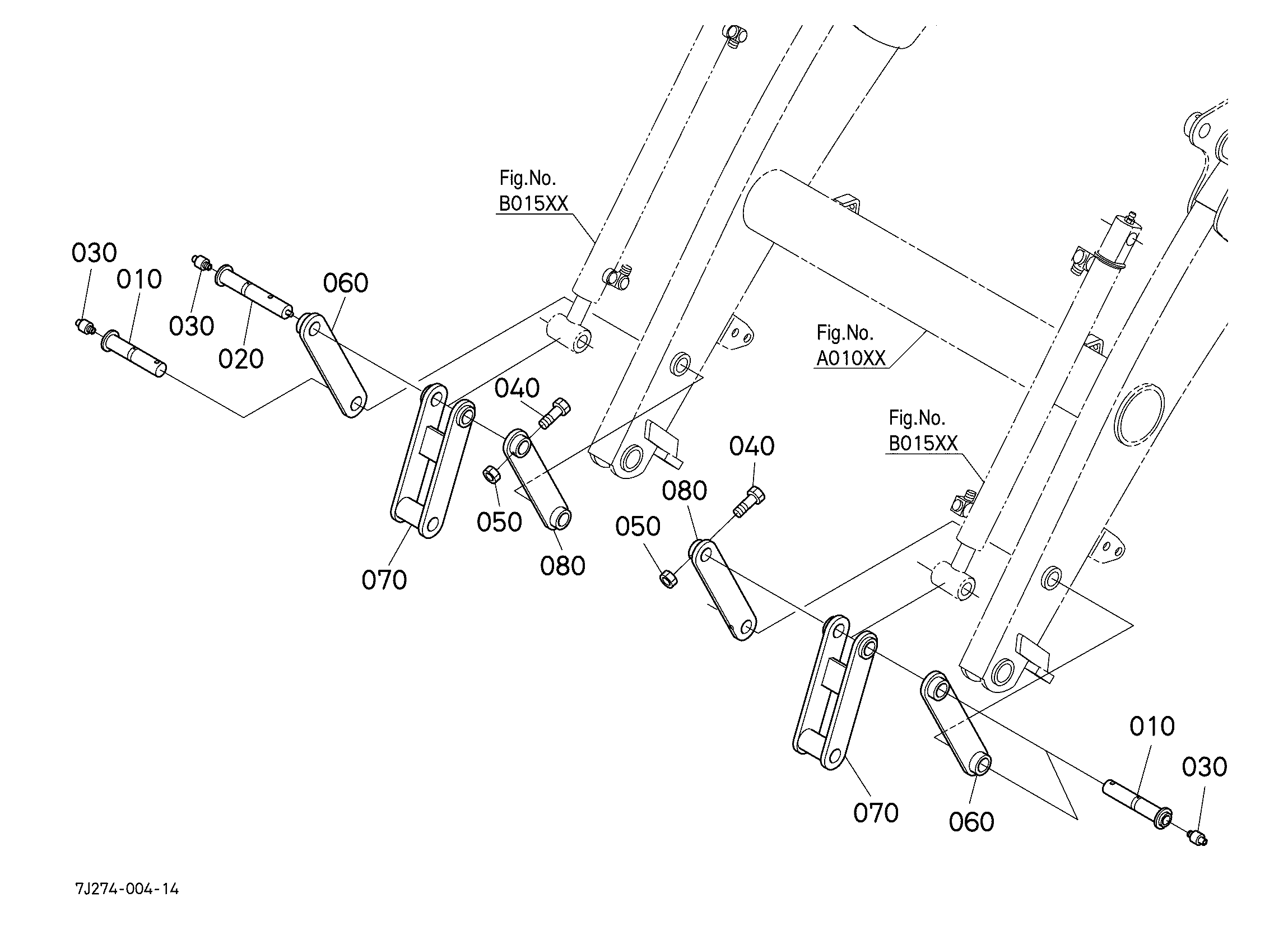 Kubota LA724 (FRONT LOADER /L3240/3540/3940) Parts Diagrams