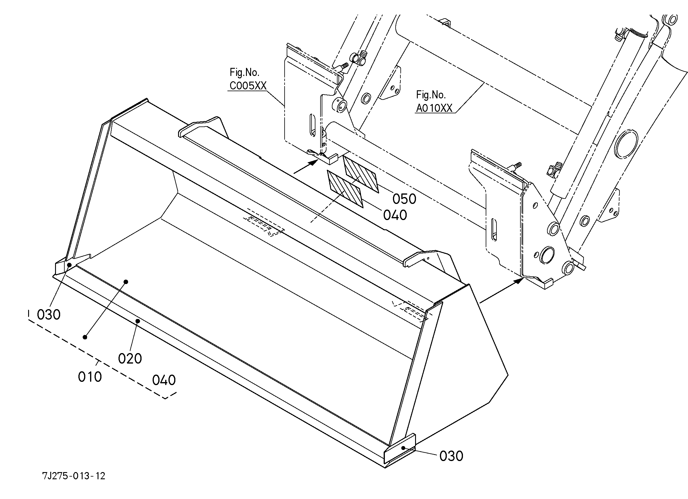 Kubota LA724 (FRONT LOADER /L3240/3540/3940) Parts Diagrams