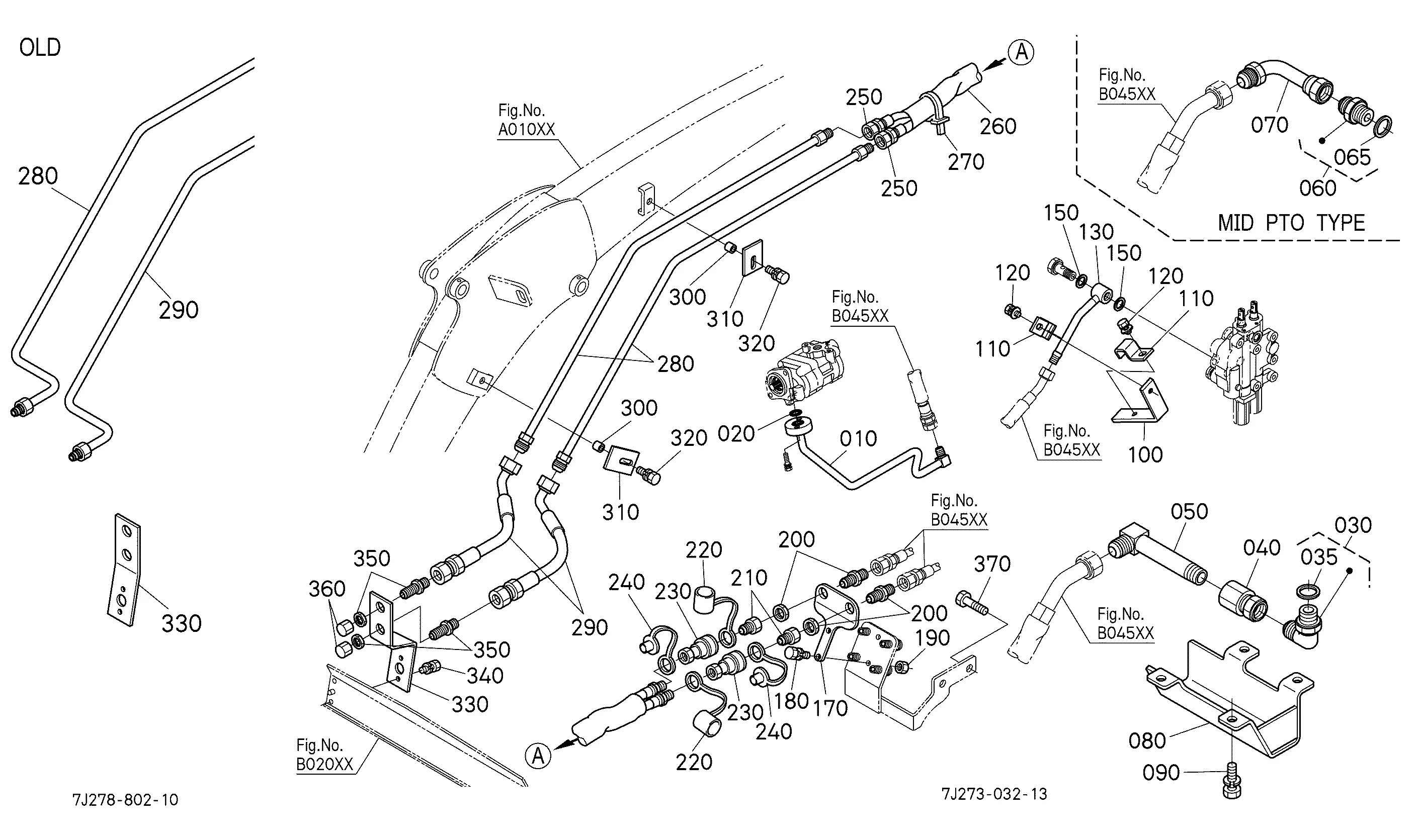 Kubota LA724 (FRONT LOADER /L3240/3540/3940) Parts Diagrams
