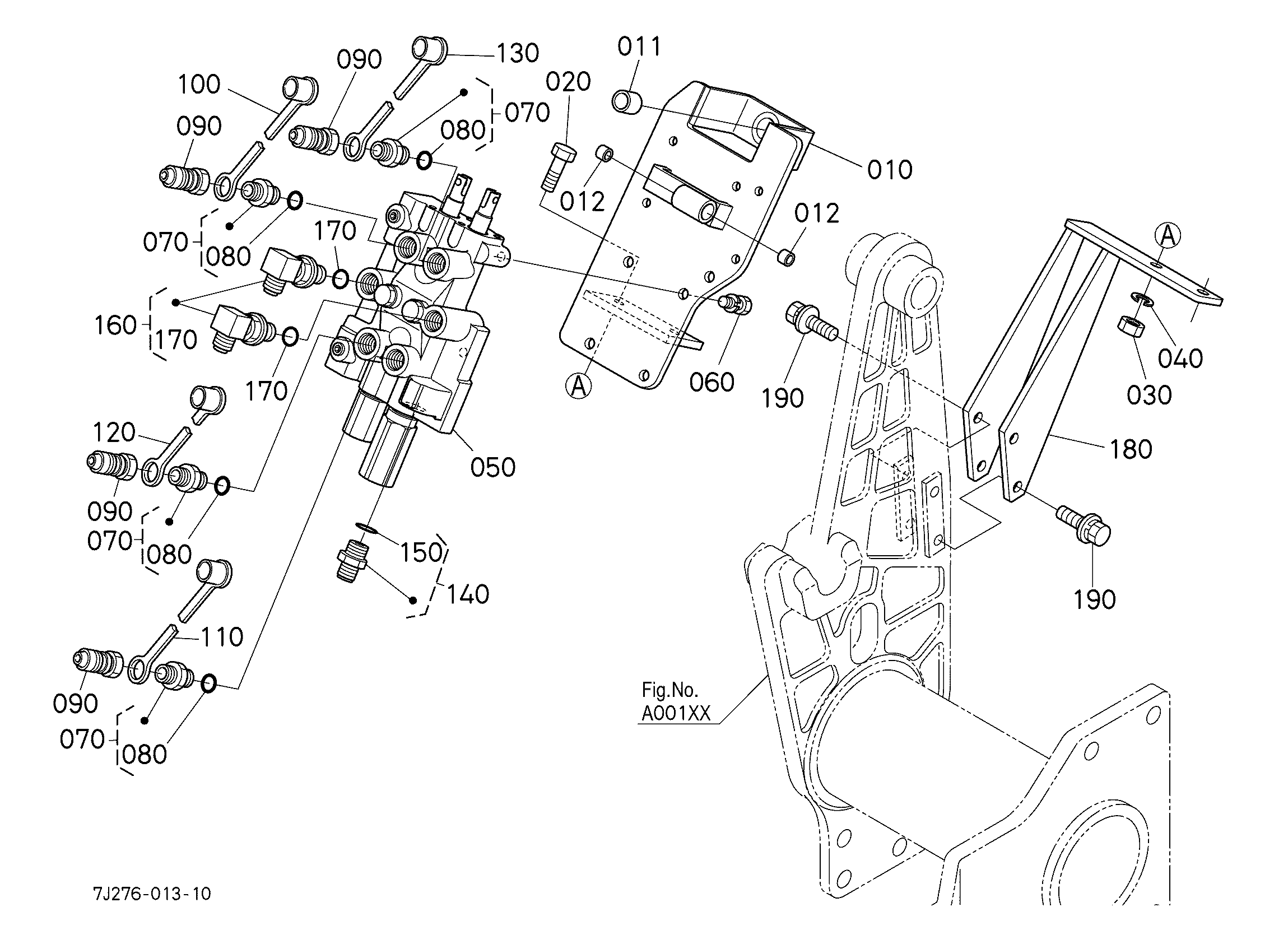 Kubota LA844 (FRONT LOADER FOR MX5100) Parts Diagrams