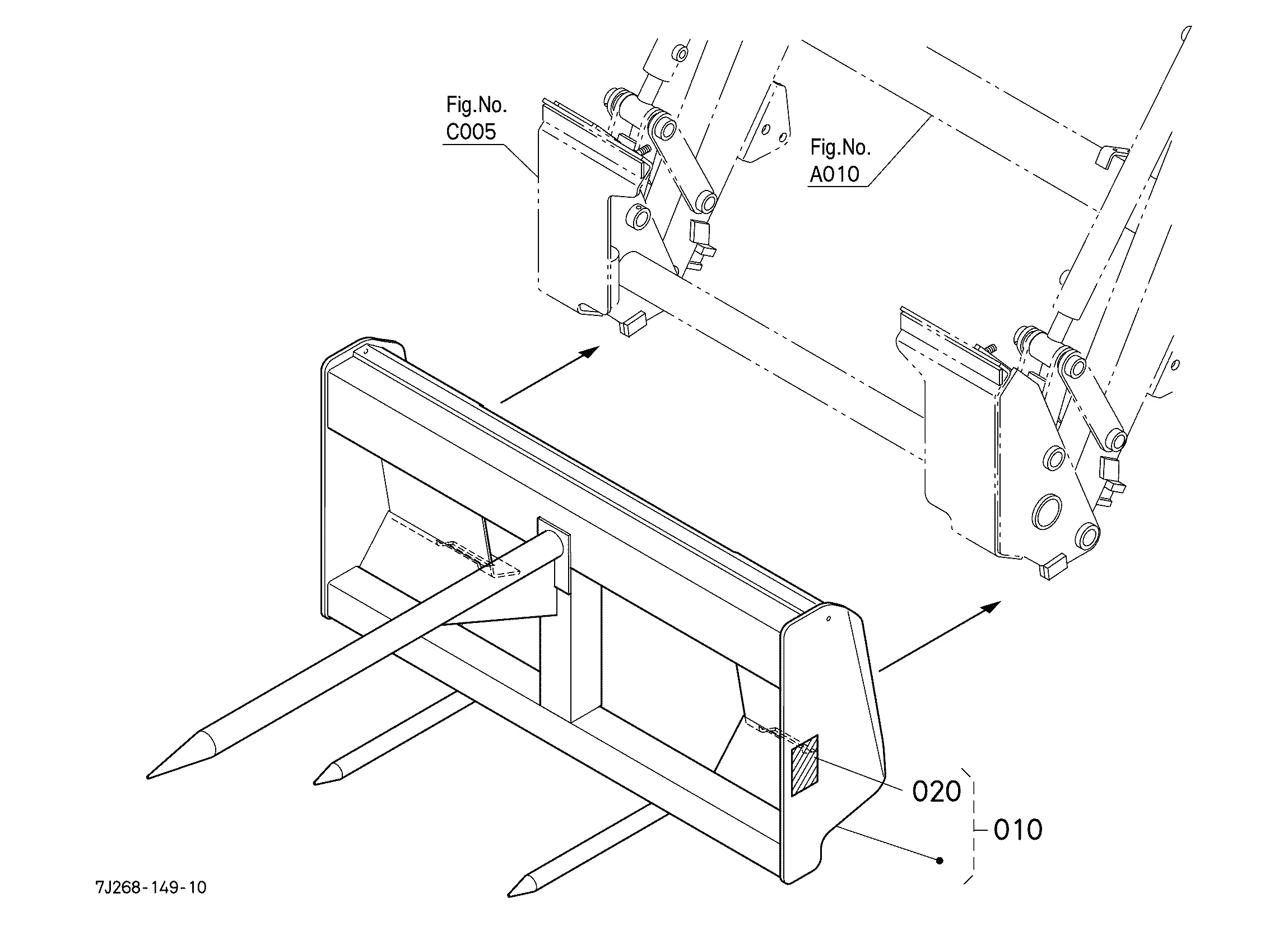 くページ Kubota LA853 (FRONT LOADER) Parts Diagrams