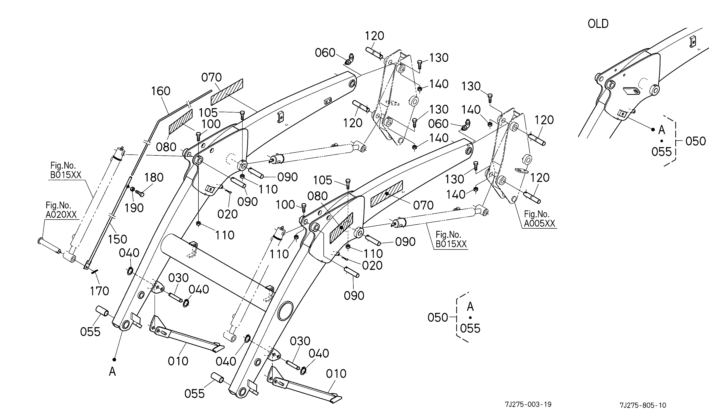 Kubota LA854 (FRONT LDR /L4240/4740/5040/5240/5740) Parts Diagrams