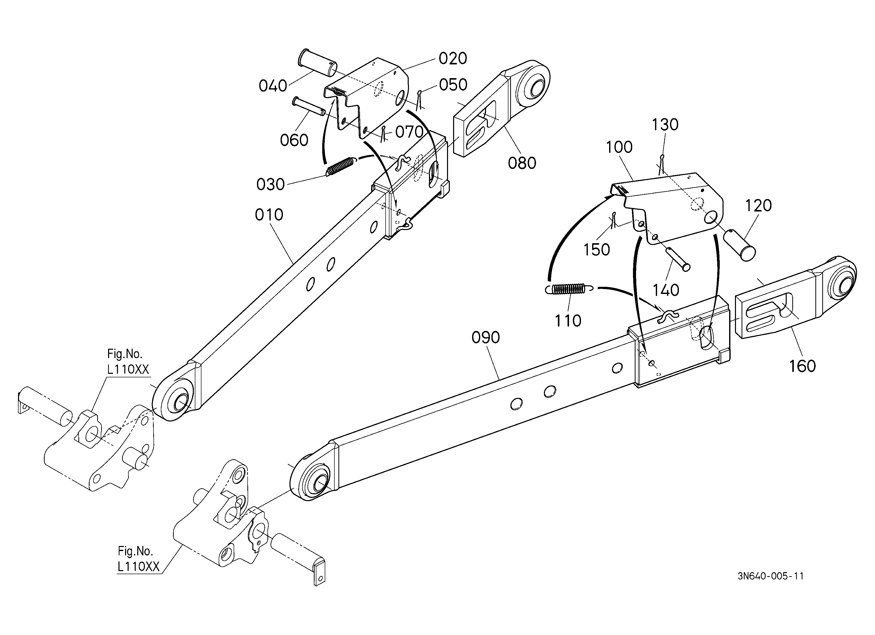 Kubota M108SH/SDSF (2wd, Swing shift plus / Rops) Parts Diagrams