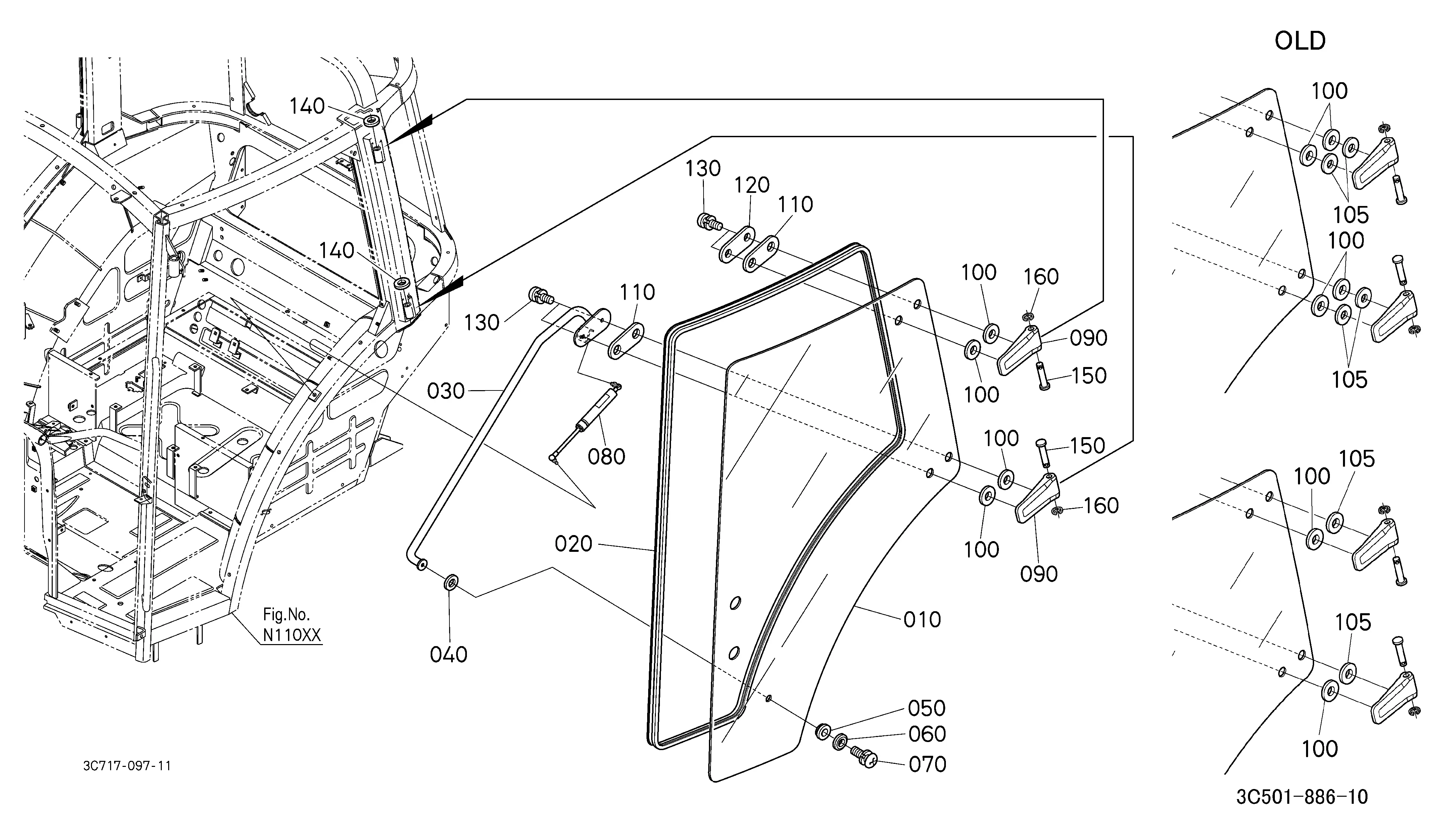 Kubota M7040HDC (Hydraulic Shuttle, 4wd / Cabin) Parts Diagrams