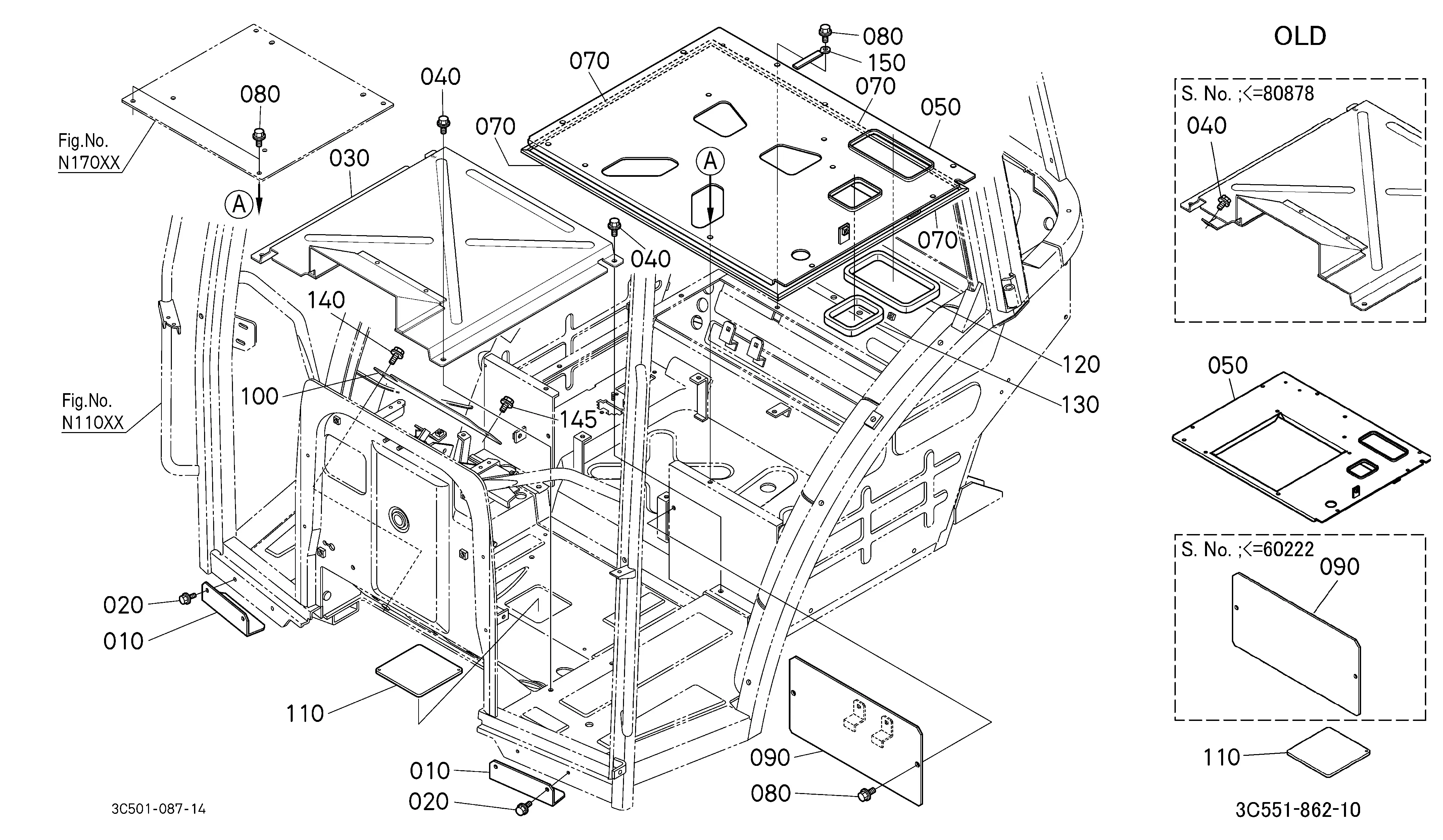 Kubota M7040HDC (Hydraulic Shuttle, 4wd / Cabin) Parts Diagrams