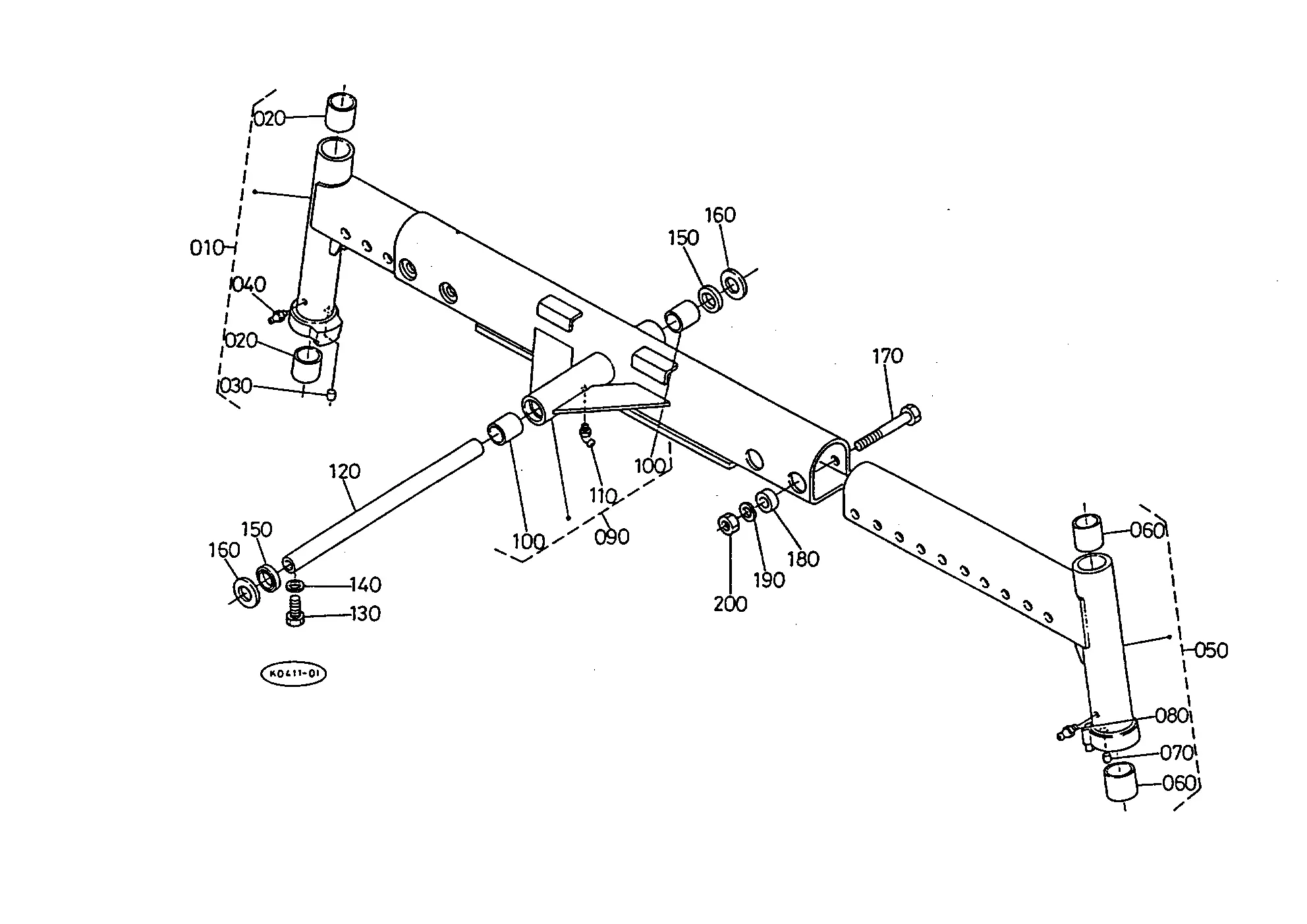 Kubota M7950-H (2wd, rops) Parts Diagrams