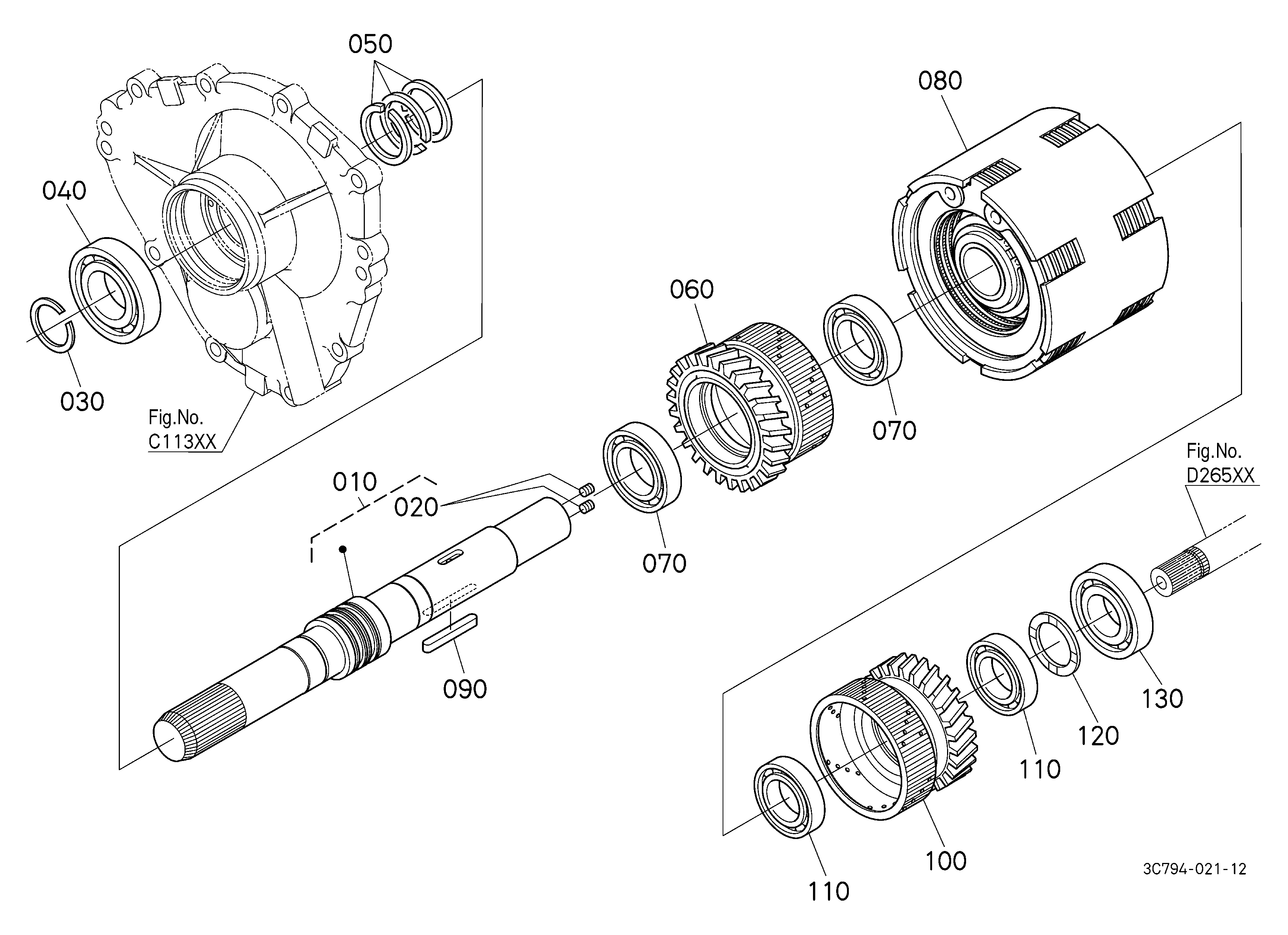 Kubota M9540HD-1 (Hydraulic Shuttle, 4wd / Rops / Tier III) Parts