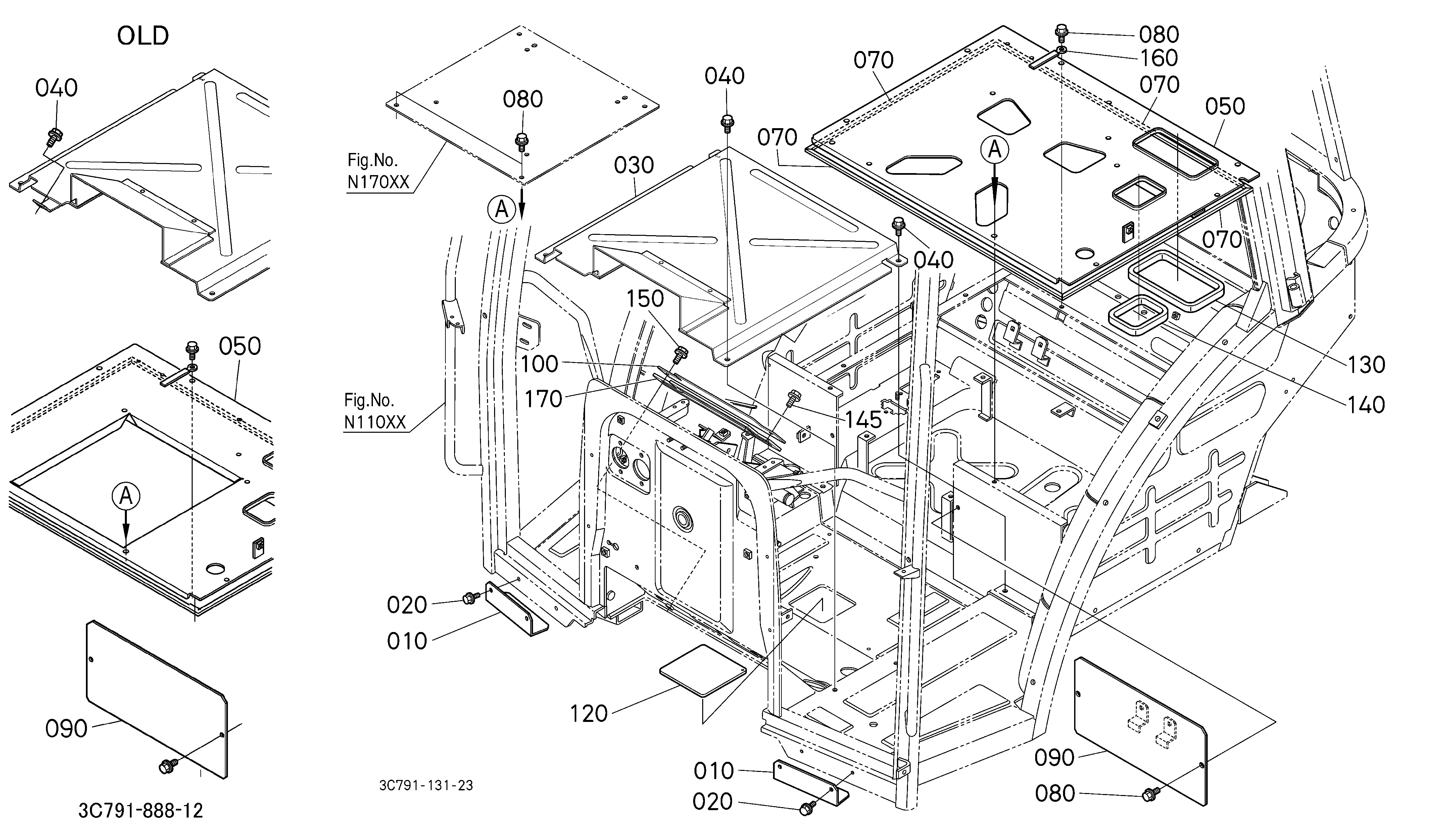 Kubota M9540HDC (Hydraulic Shuttle, 4wd / Cabin) Parts Diagrams
