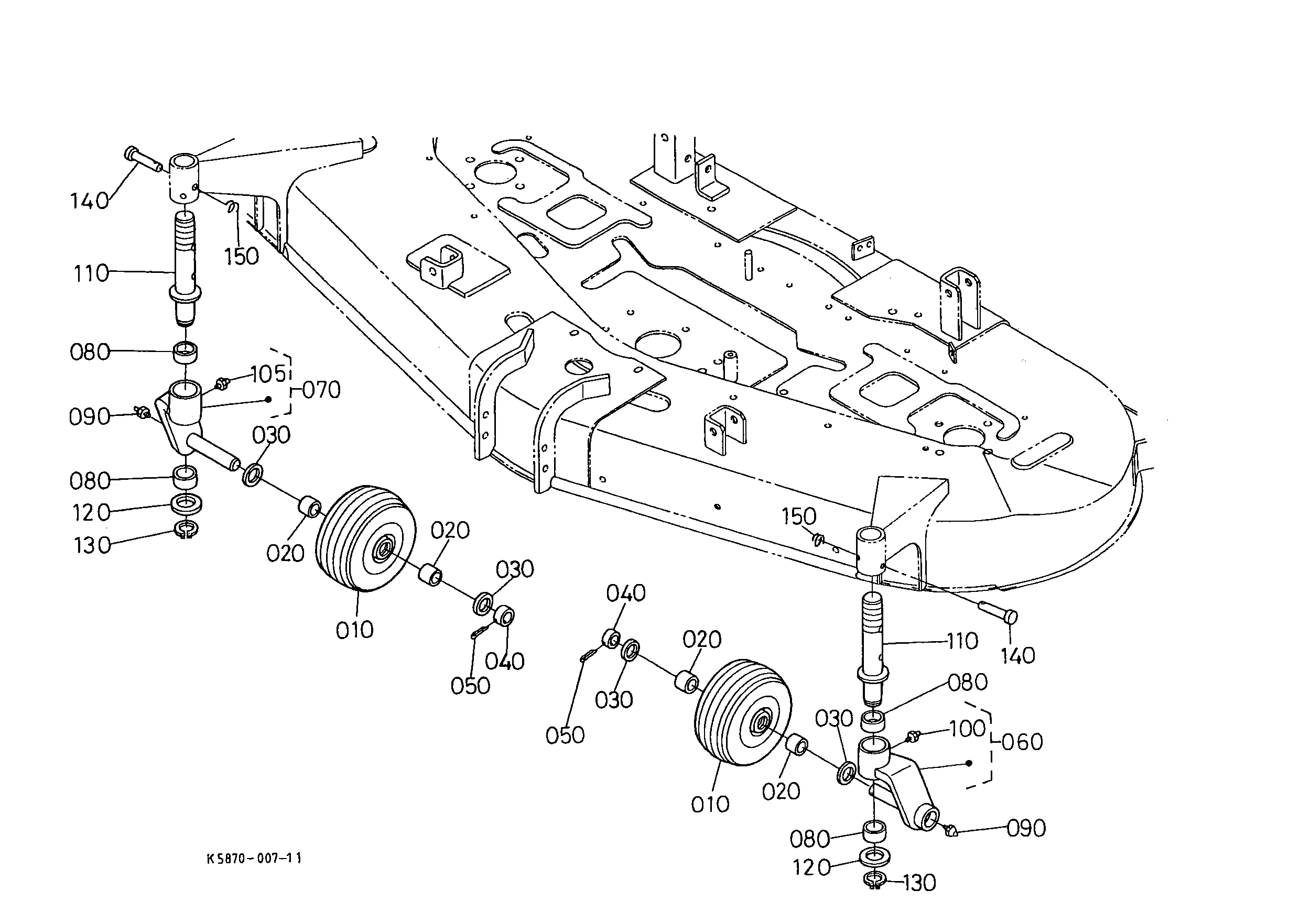 Kubota RC72-29 (MID MOUNT MOWER) Parts Diagrams