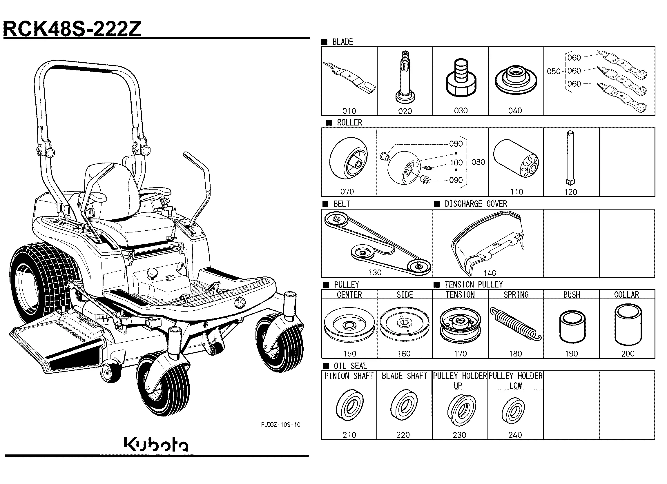 Kubota RCK48S-222Z(ZG222SA) (REPL MWR 48