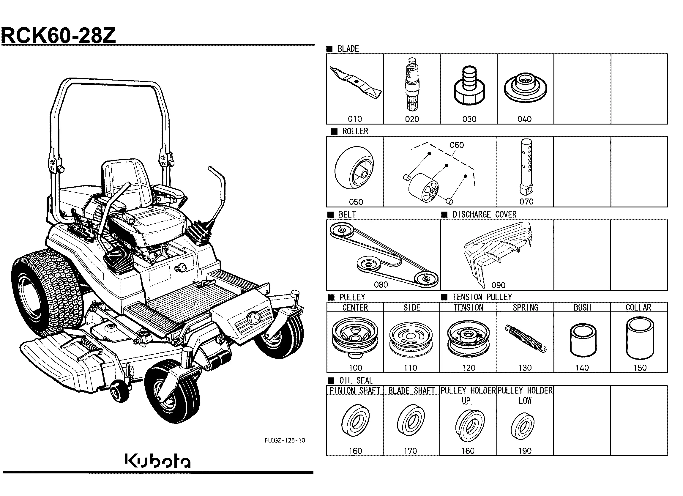 Kubota RCK60-28Z (REPL MWR 60