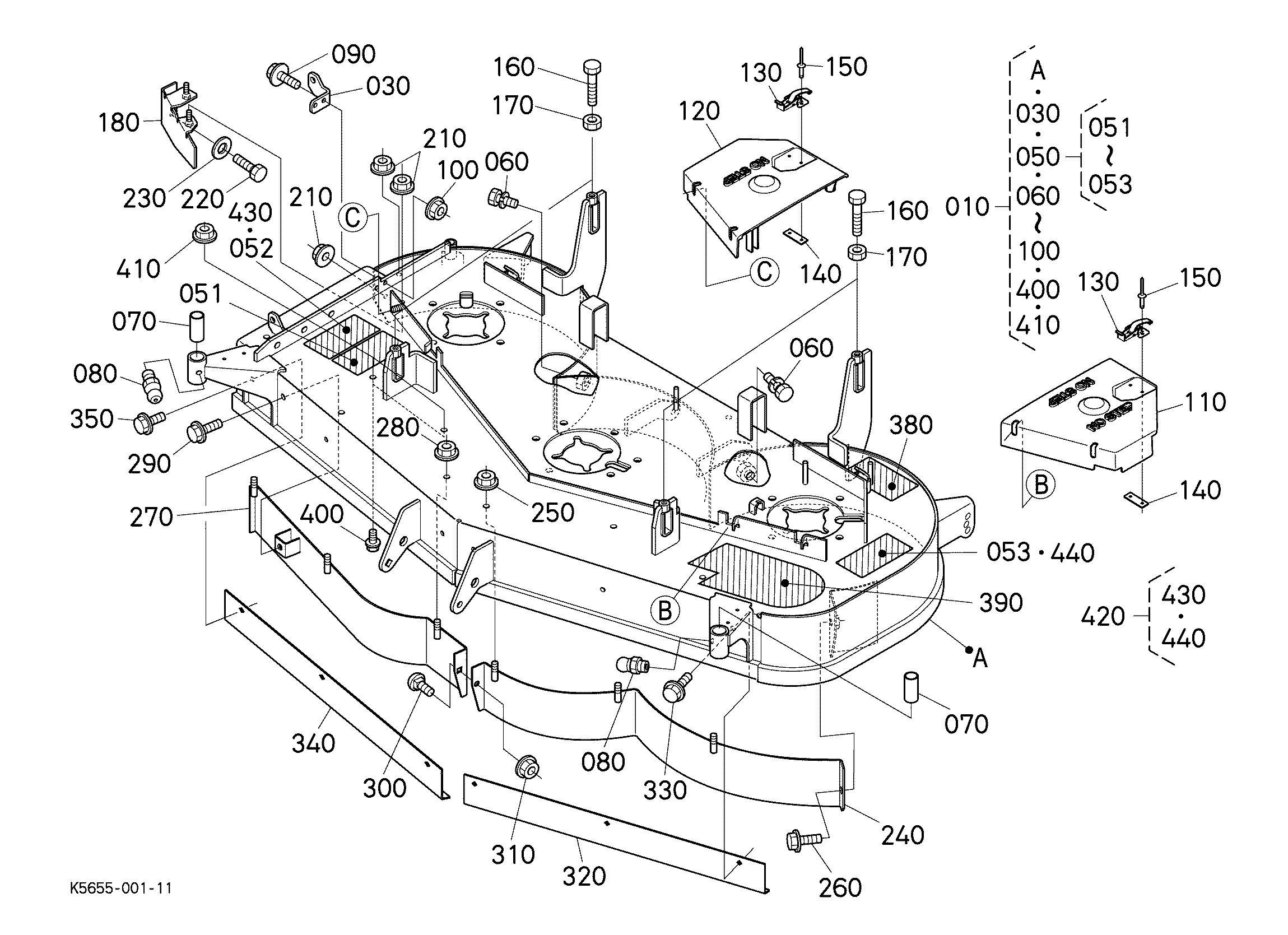 ロッキーページ Kubota RCK60R-331Z(ZG327RPA;>=B0001) Parts Diagrams