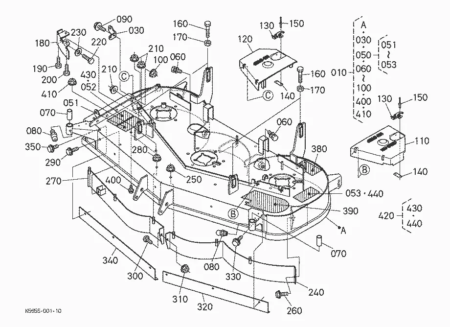 けい@ページ Kawasaki Side by Side 2011 OEM Parts Diagram for Front Bevel