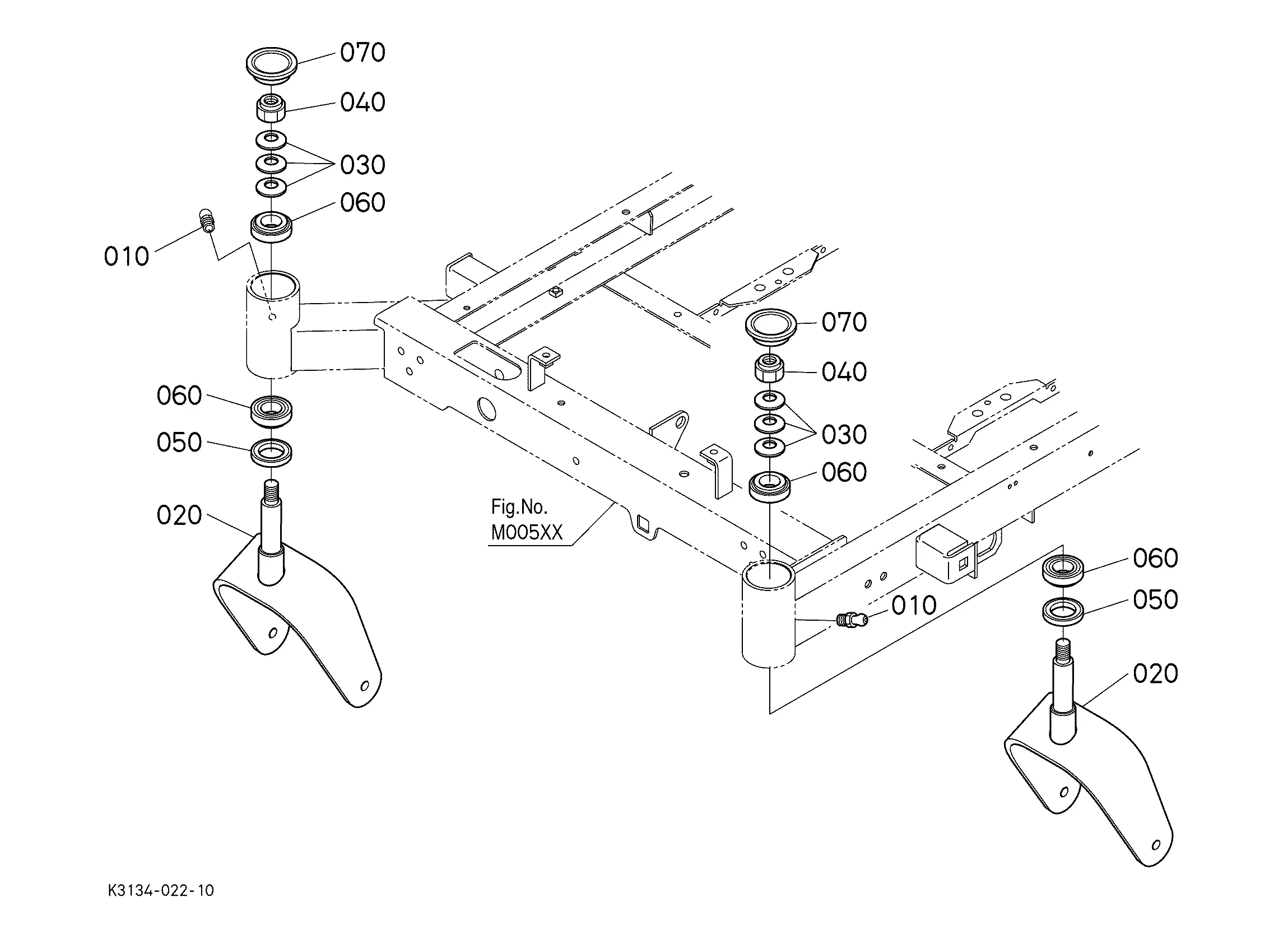 Kubota ZG222A (Commercial deck / 2011-) Parts Diagrams