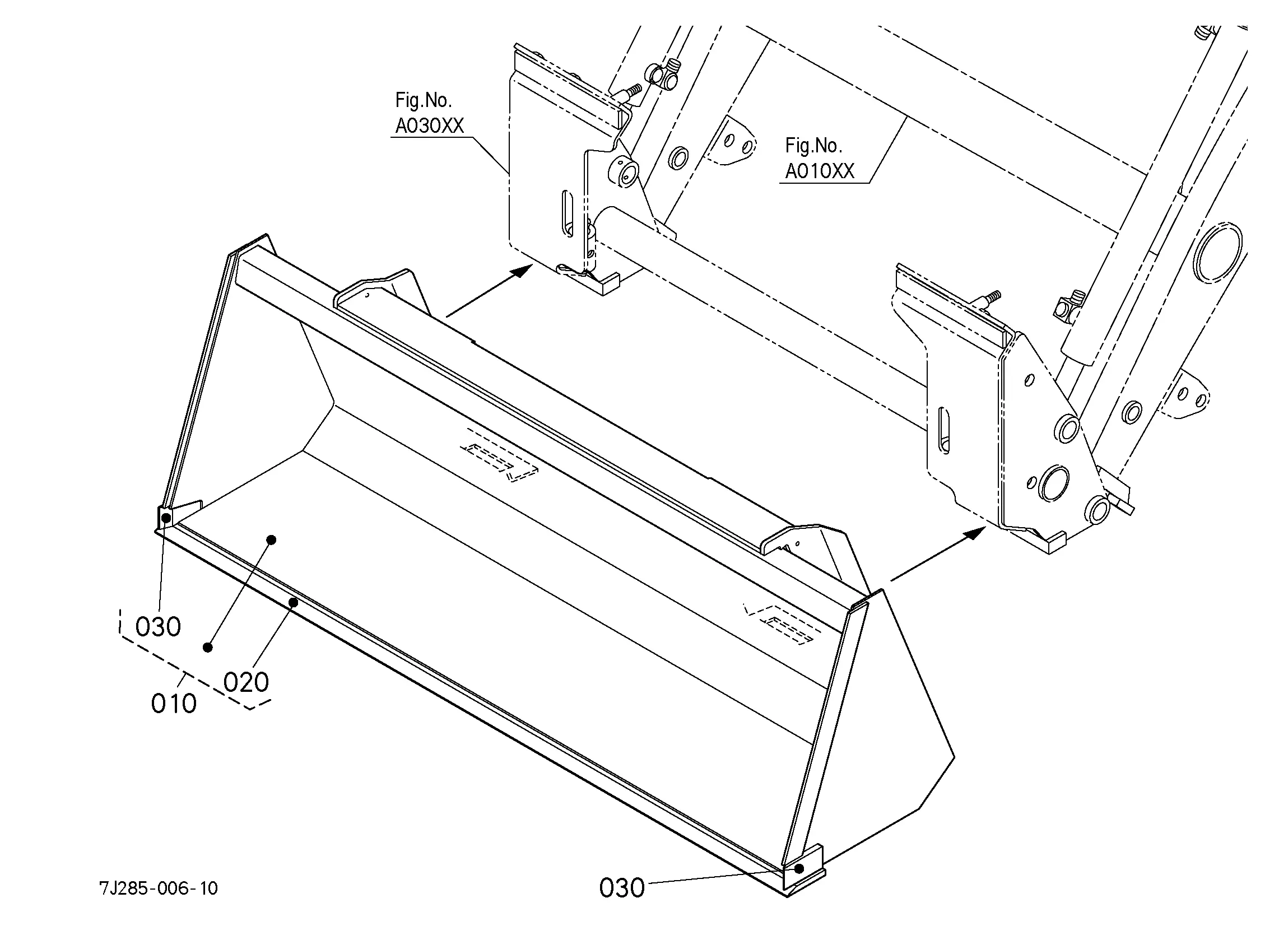 Kubota LA524 (FRONT LOADER FOR L3200/L3800 W/Q.A.) Parts Diagrams