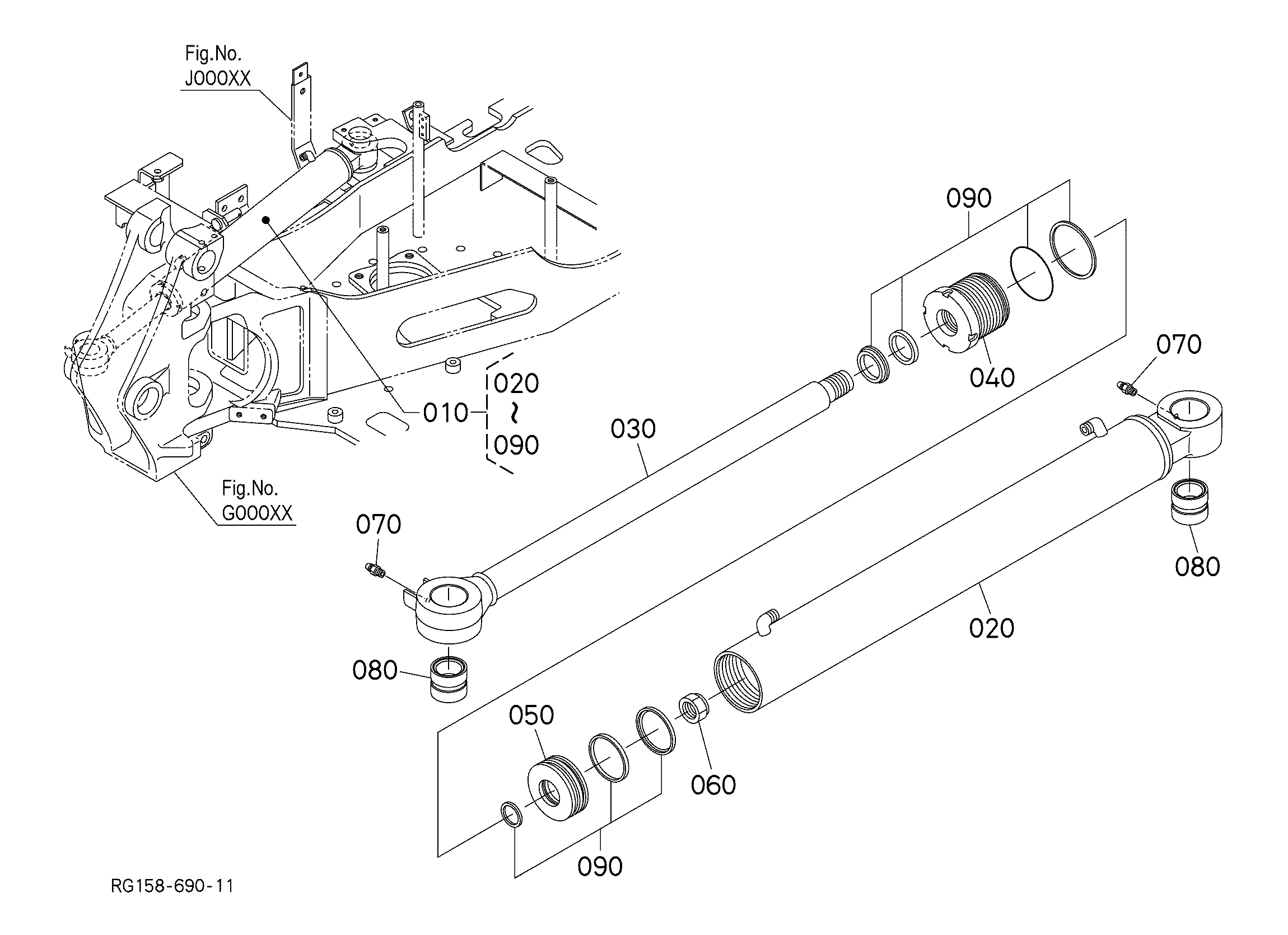 Kubota KX018-4 Parts Diagrams