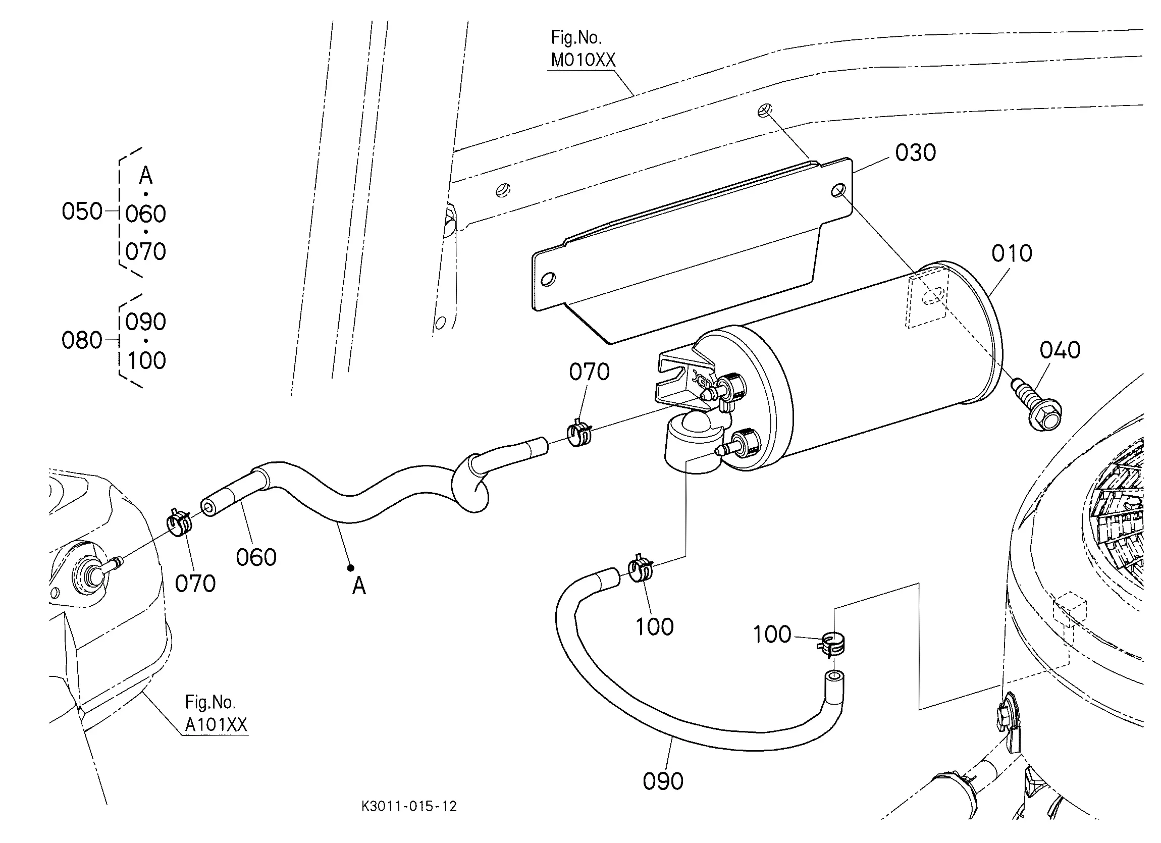 Kubota ZG127E Parts Diagrams