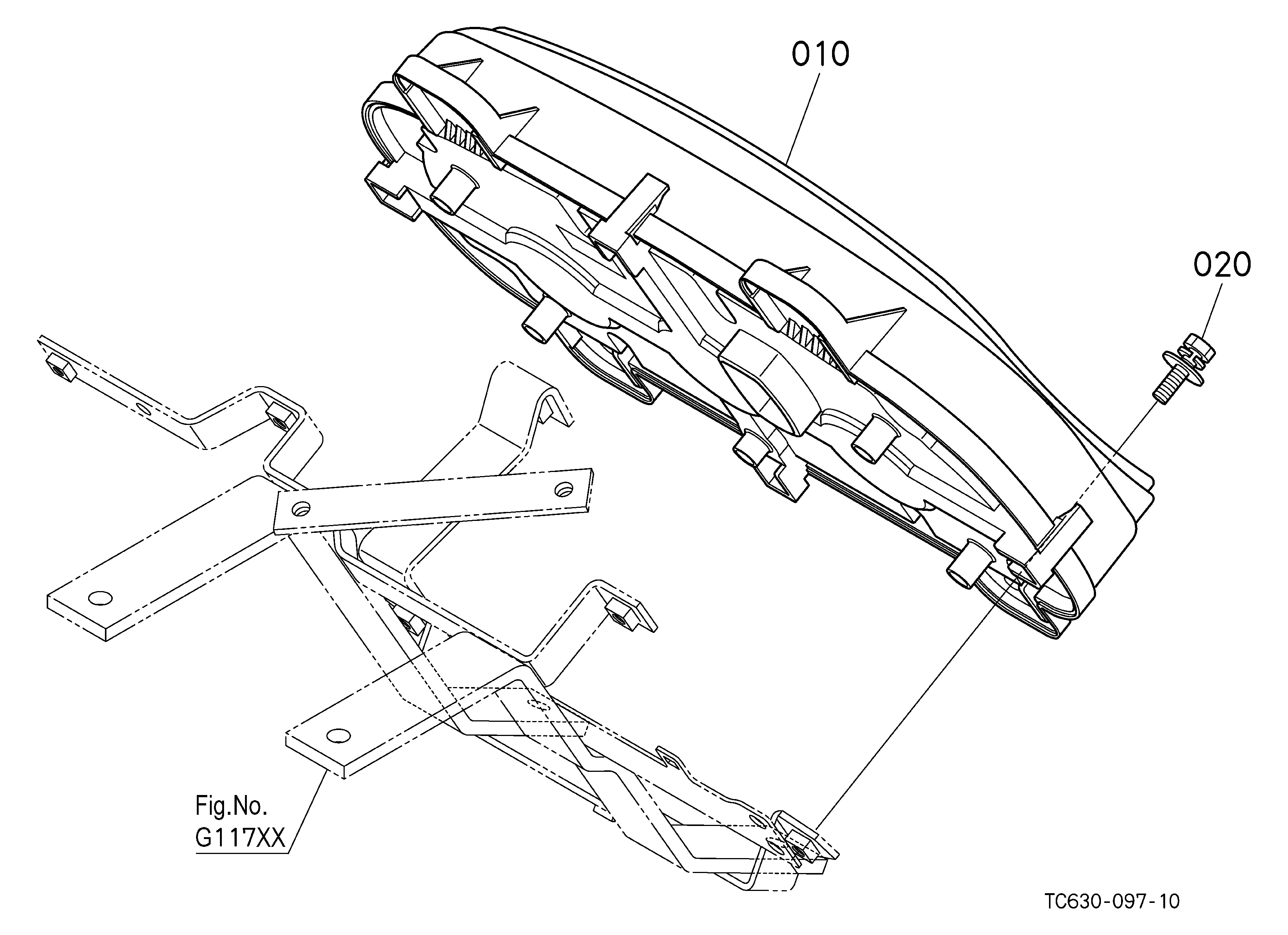 Kubota L4701HST (4WD INTERIM TIER 4 TRA/HST W/FLD ROP) Parts Diagrams
