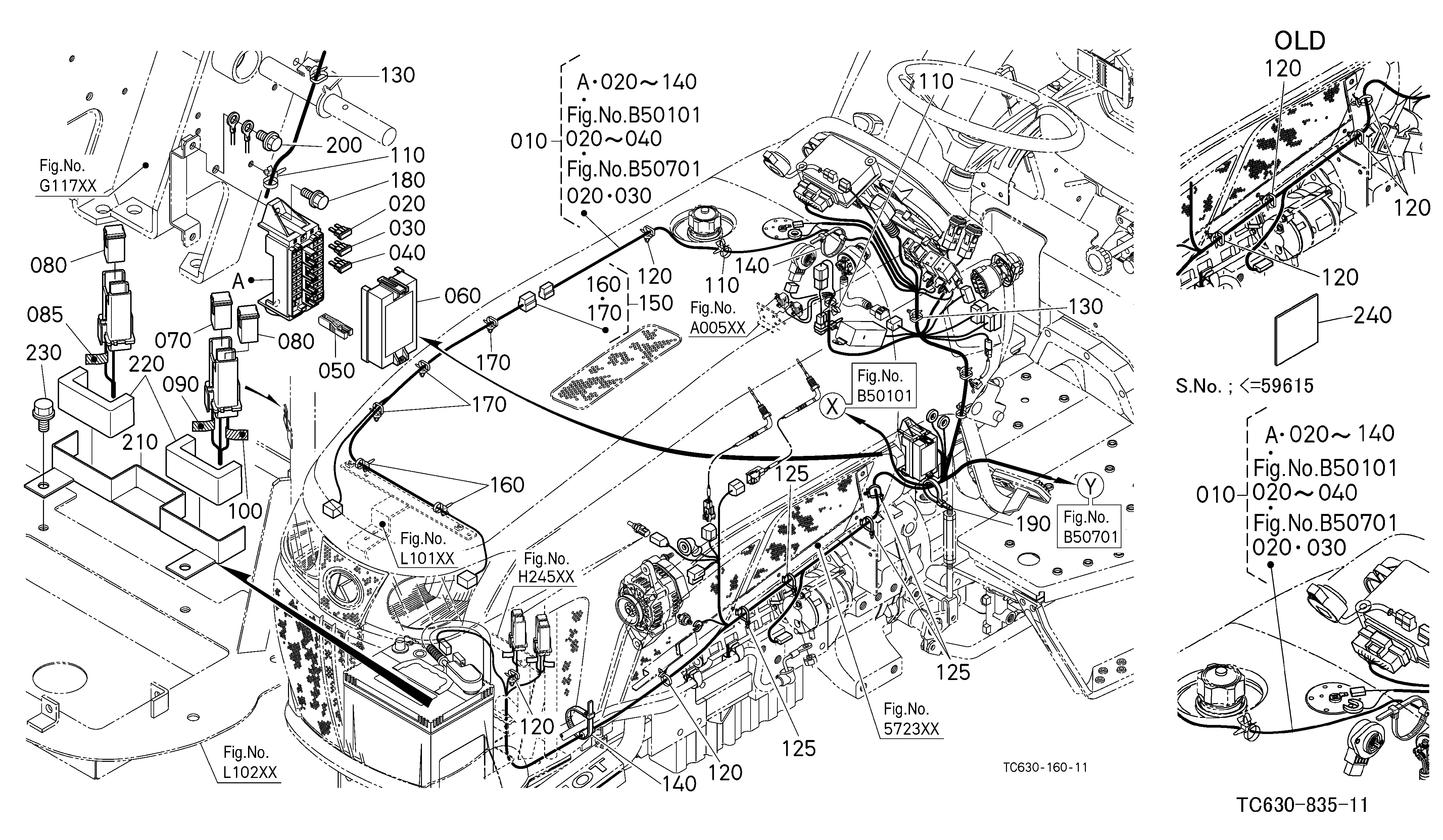 Kubota L4701HST (4WD INTERIM TIER 4 TRA/HST W/FLD ROP) Parts Diagrams