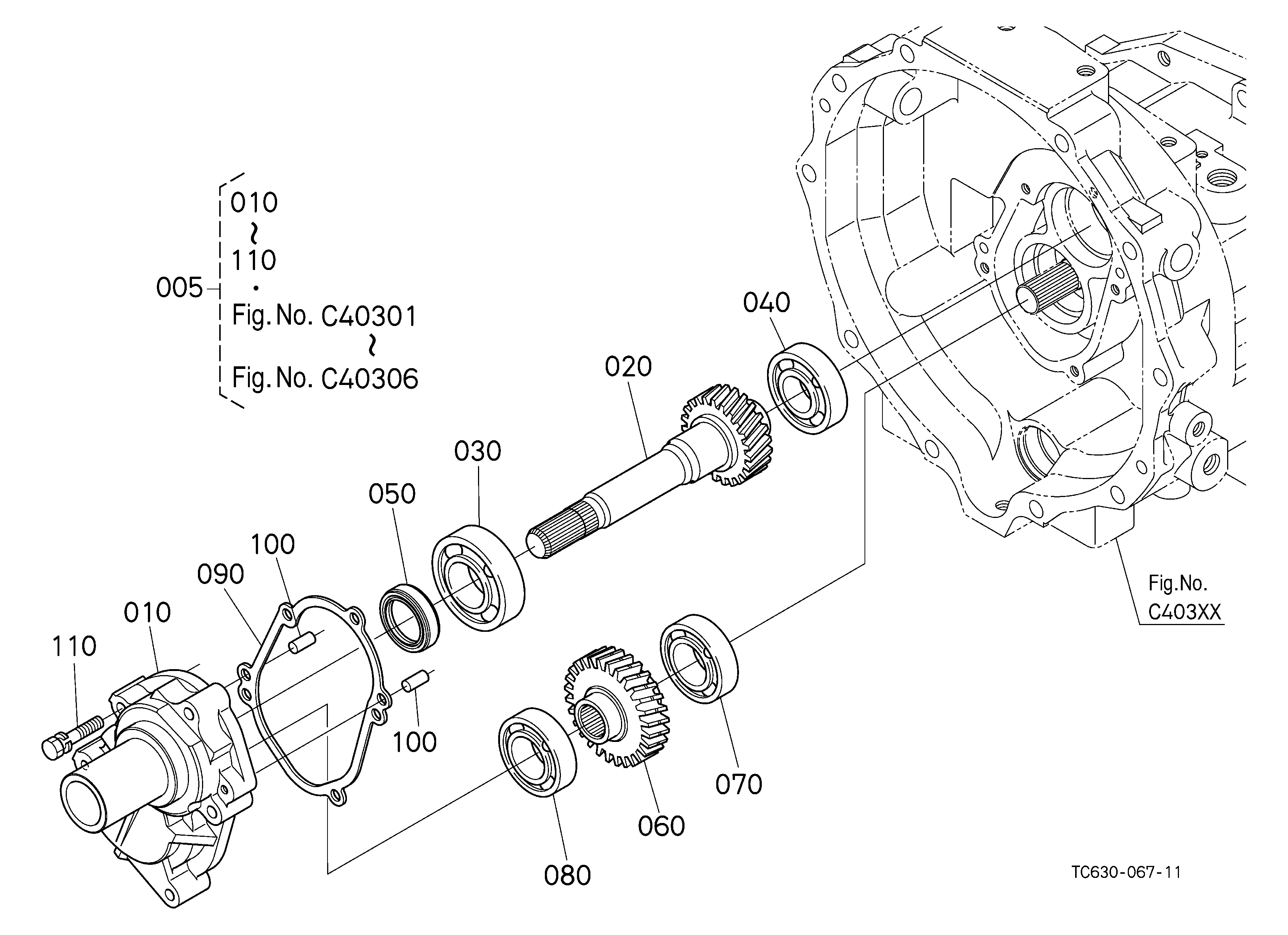 Kubota L4701HST (4WD INTERIM TIER 4 TRA/HST W/FLD ROP) Parts Diagrams