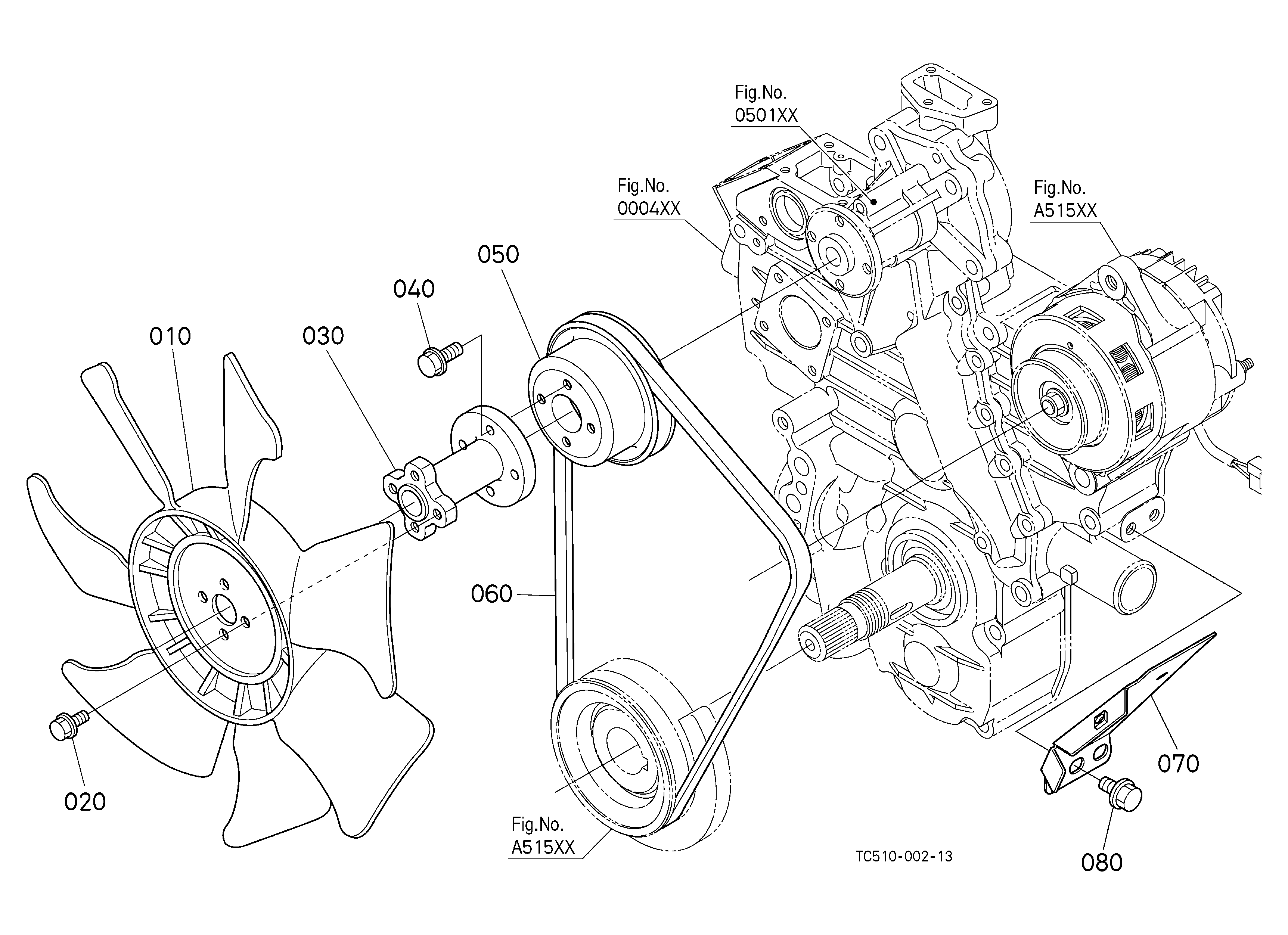Kubota L2501DT (4WD TRACTOR W/FOLDABLE ROPS) Parts Diagrams
