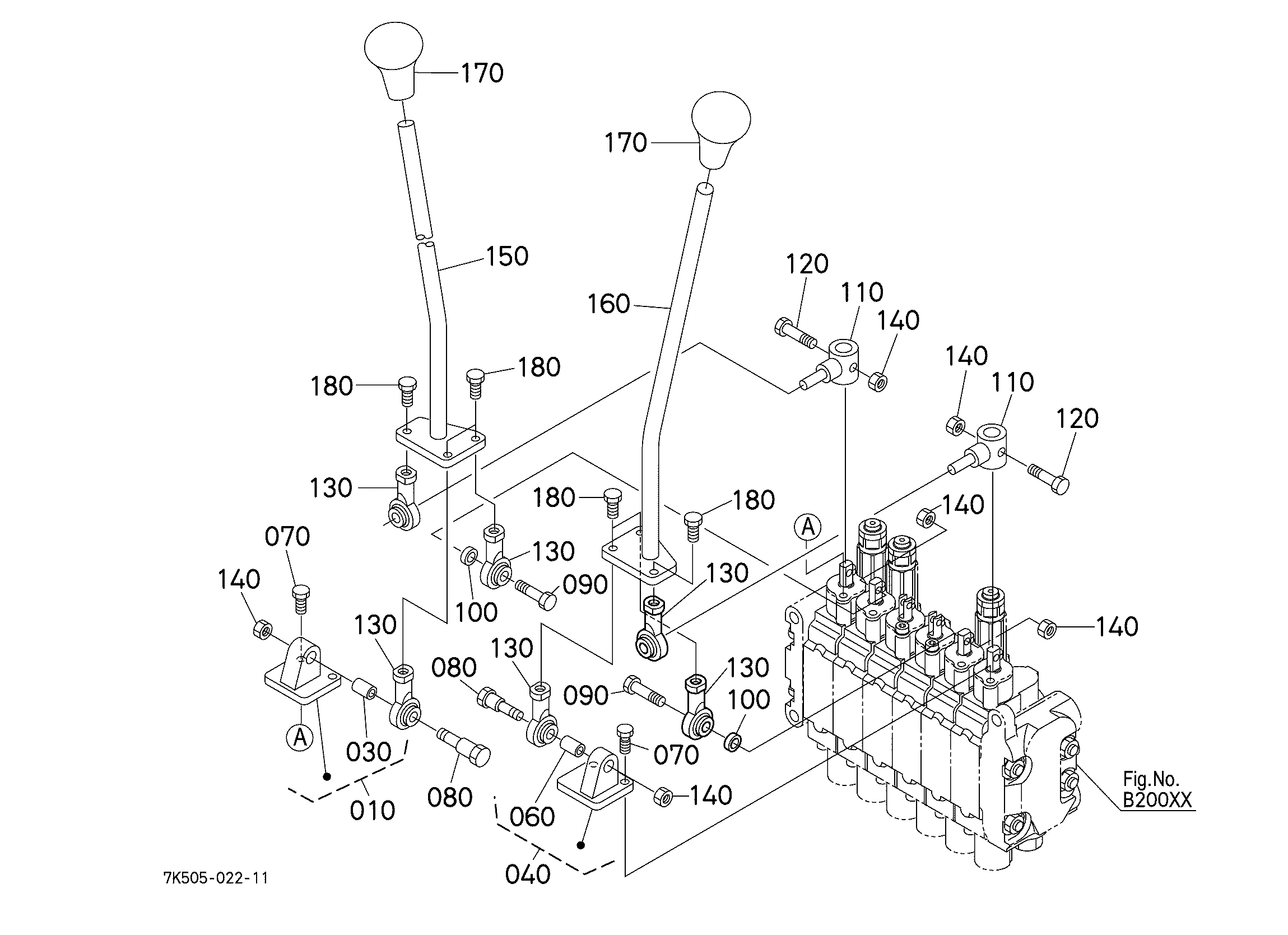 Kubota BH92 (BKHOE L32/35/39/42/44/47/50/52/5740) Parts Diagrams
