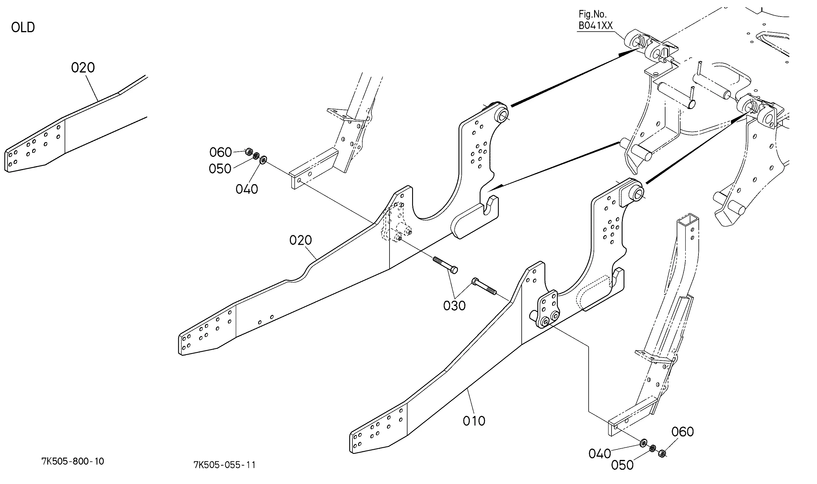 Kubota BH92 (BKHOE L32/35/39/42/44/47/50/52/5740) Parts Diagrams
