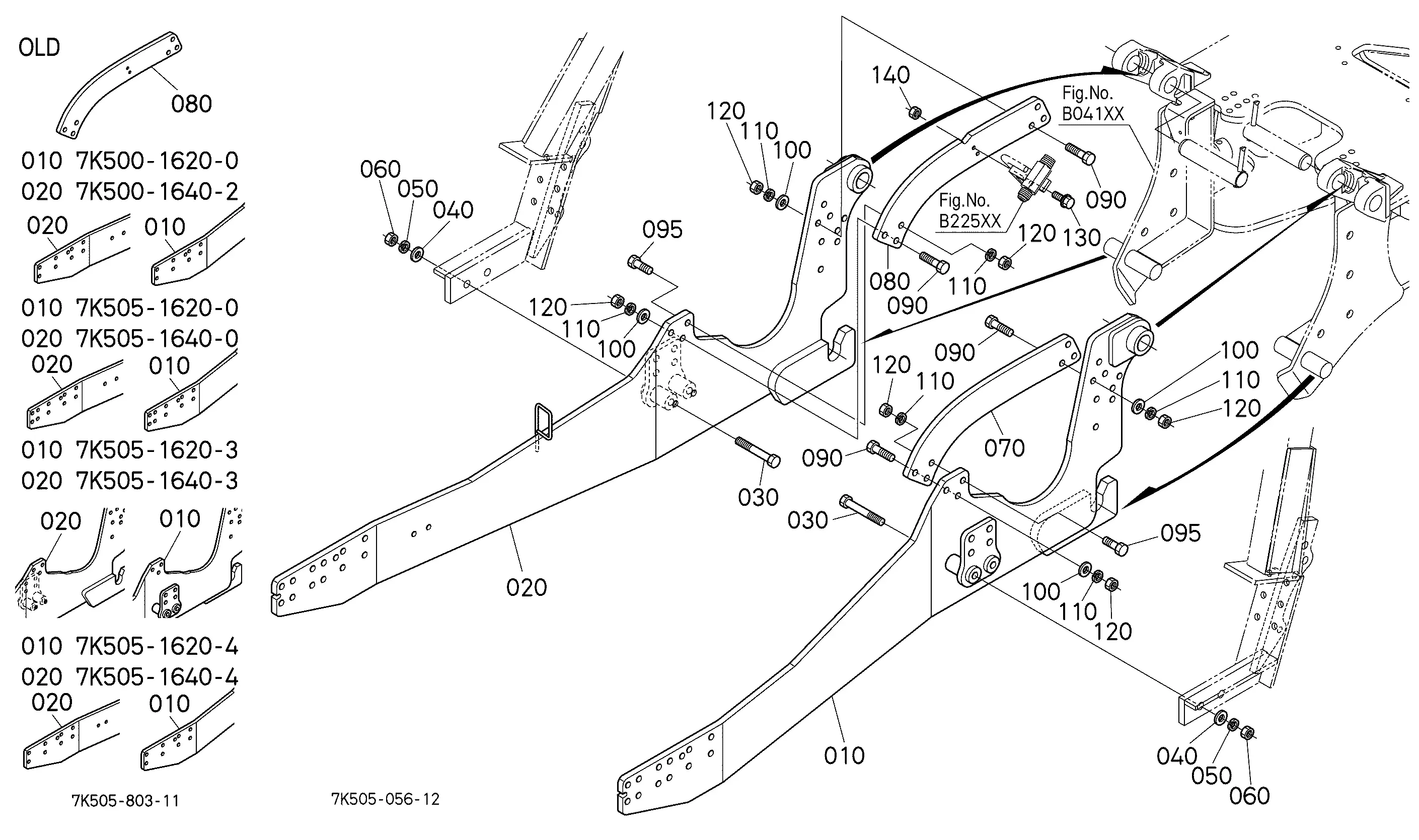 Kubota BH92 (BKHOE L32/35/39/42/44/47/50/52/5740) Parts Diagrams