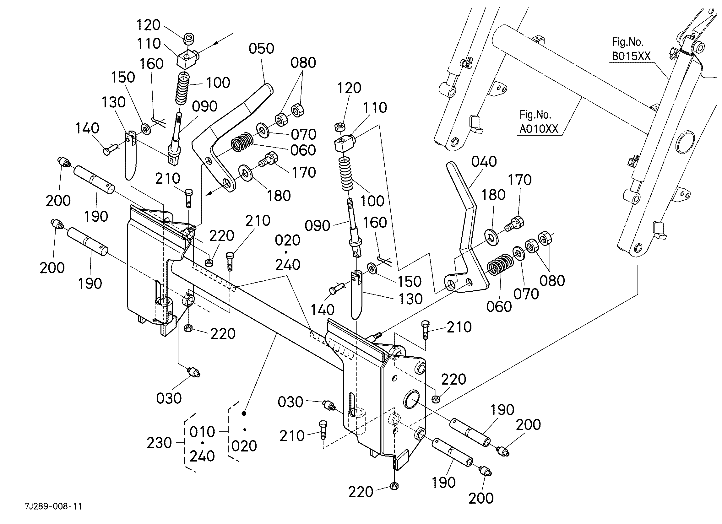 Kubota LA765 (FRONT END LDR/L4701 W/QUICK COUPLER) Parts Diagrams
