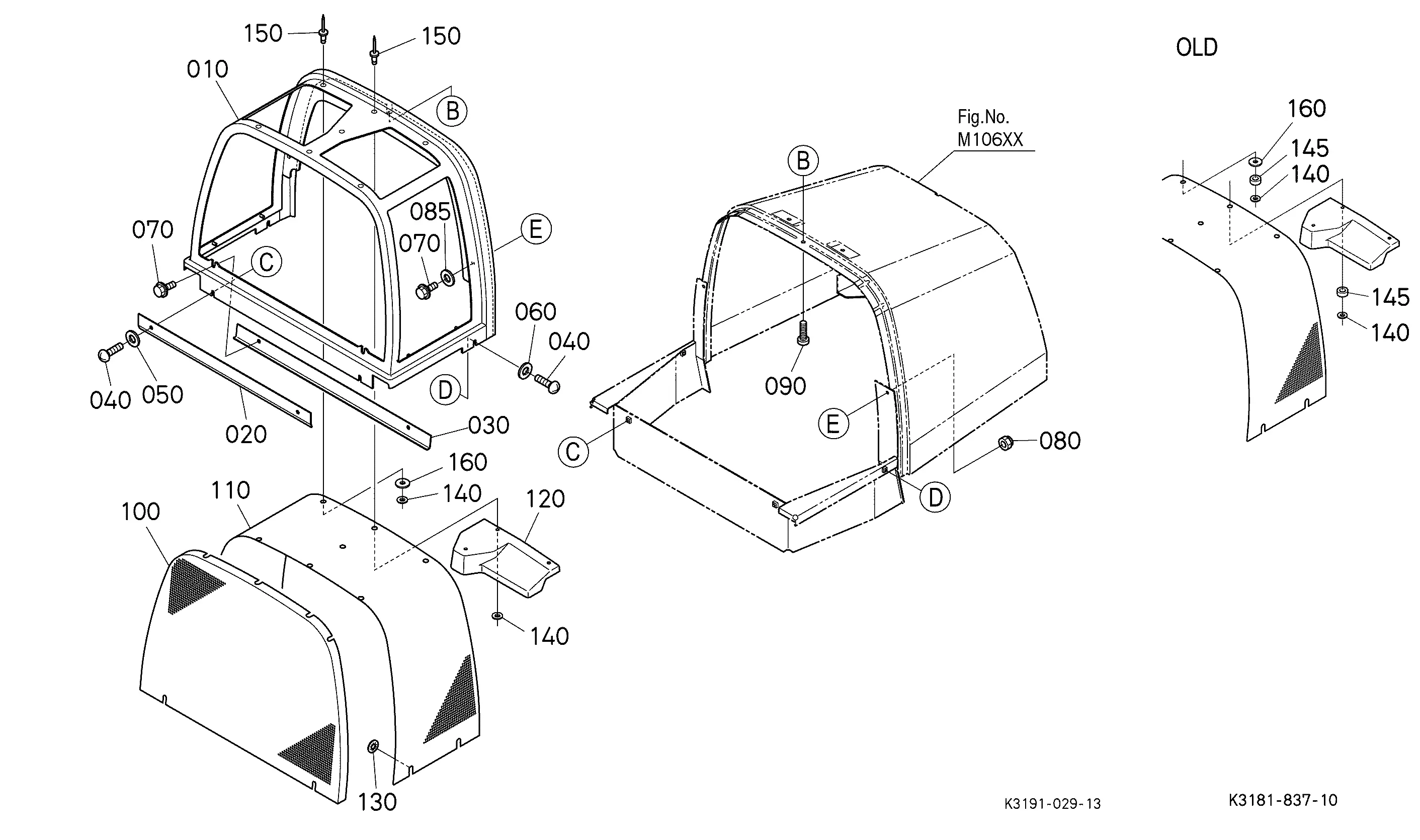 Diagram セットアップ　サイズ36 Kubota ZD331P (60