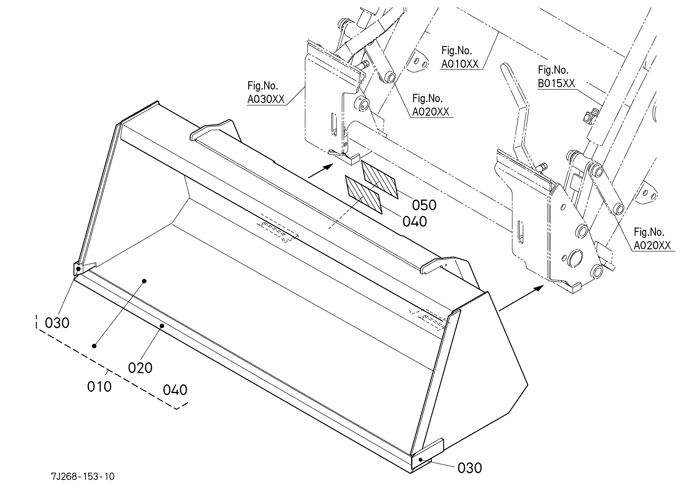 Kubota LA1065 (FRONT END LDR/MX4800/MX5200 W/Q.C.) Parts Diagrams