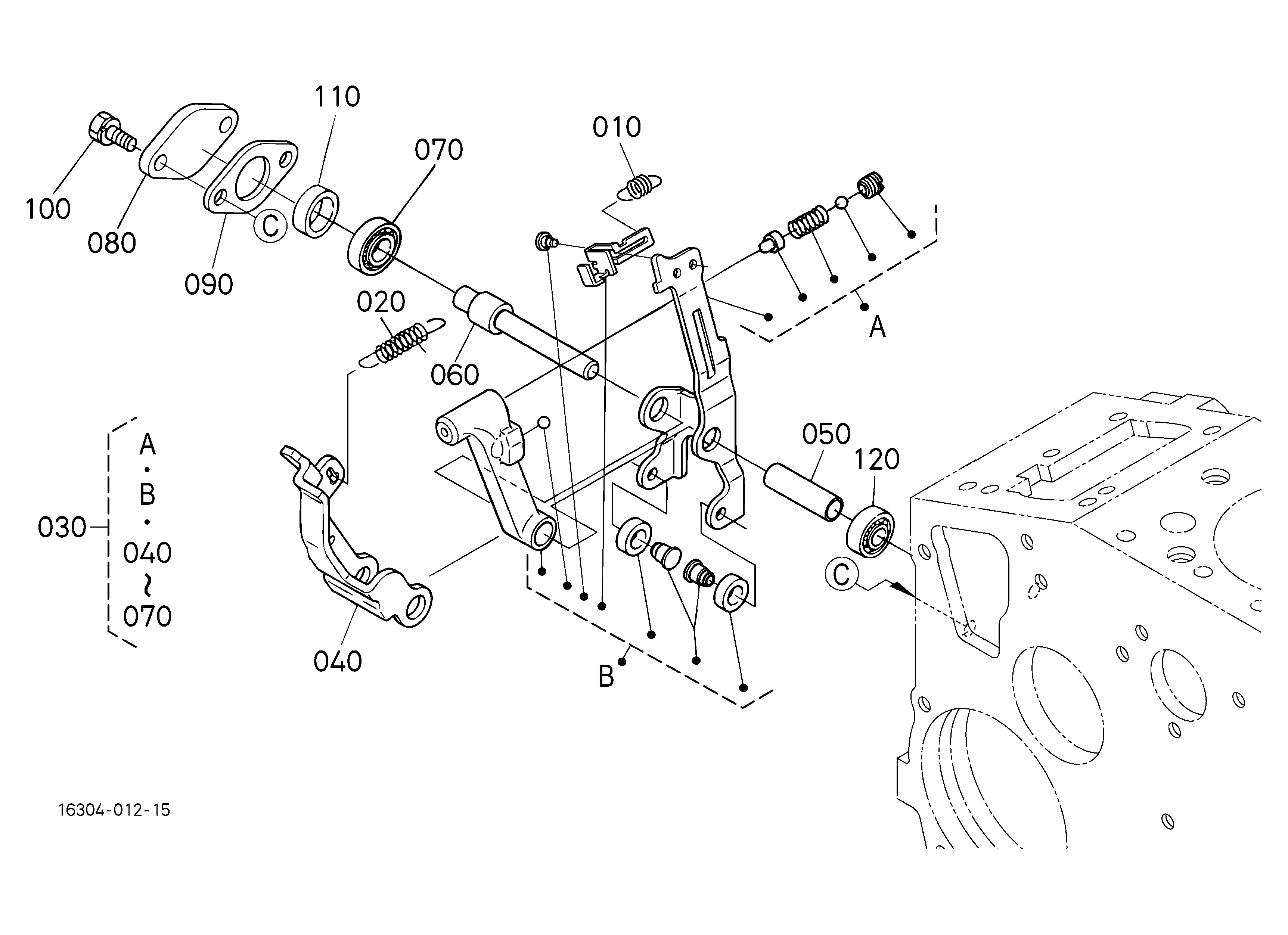 Kubota B2301HSD (4WD TRA W/FOLDABLE ROPS) Parts Diagrams