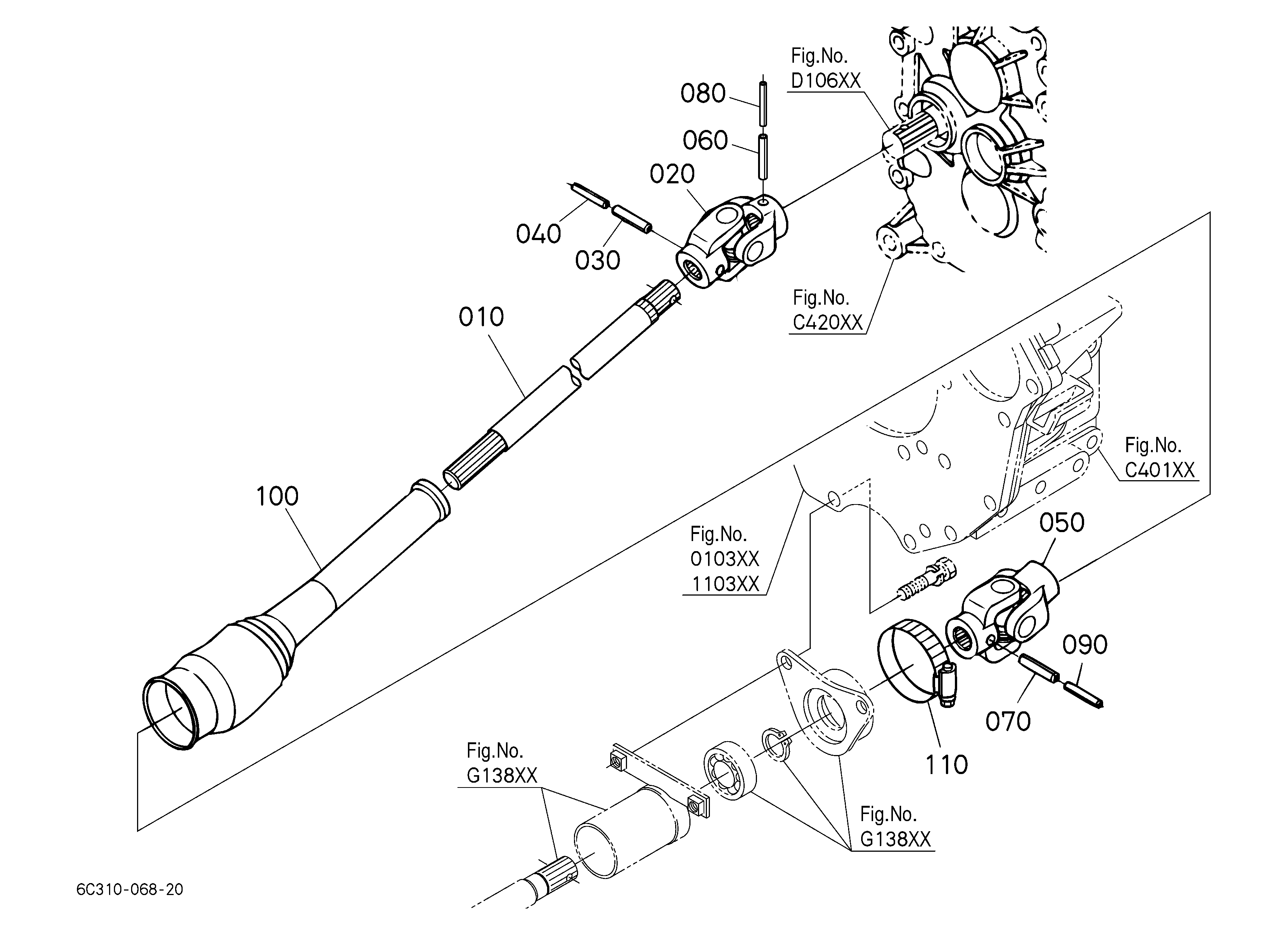 Kubota B2620HSD (Hydrostatic Transmission, 4wd /Rops) Parts Diagrams