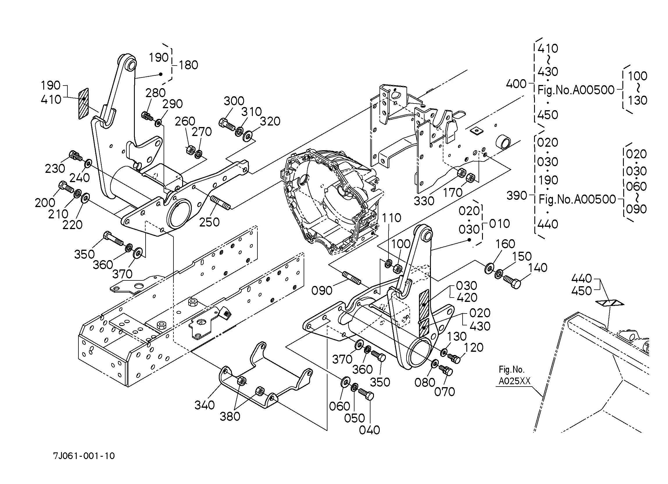 Kubota LA434 (LOADER FOR B2301HSD/B2601HSD) Parts Diagrams