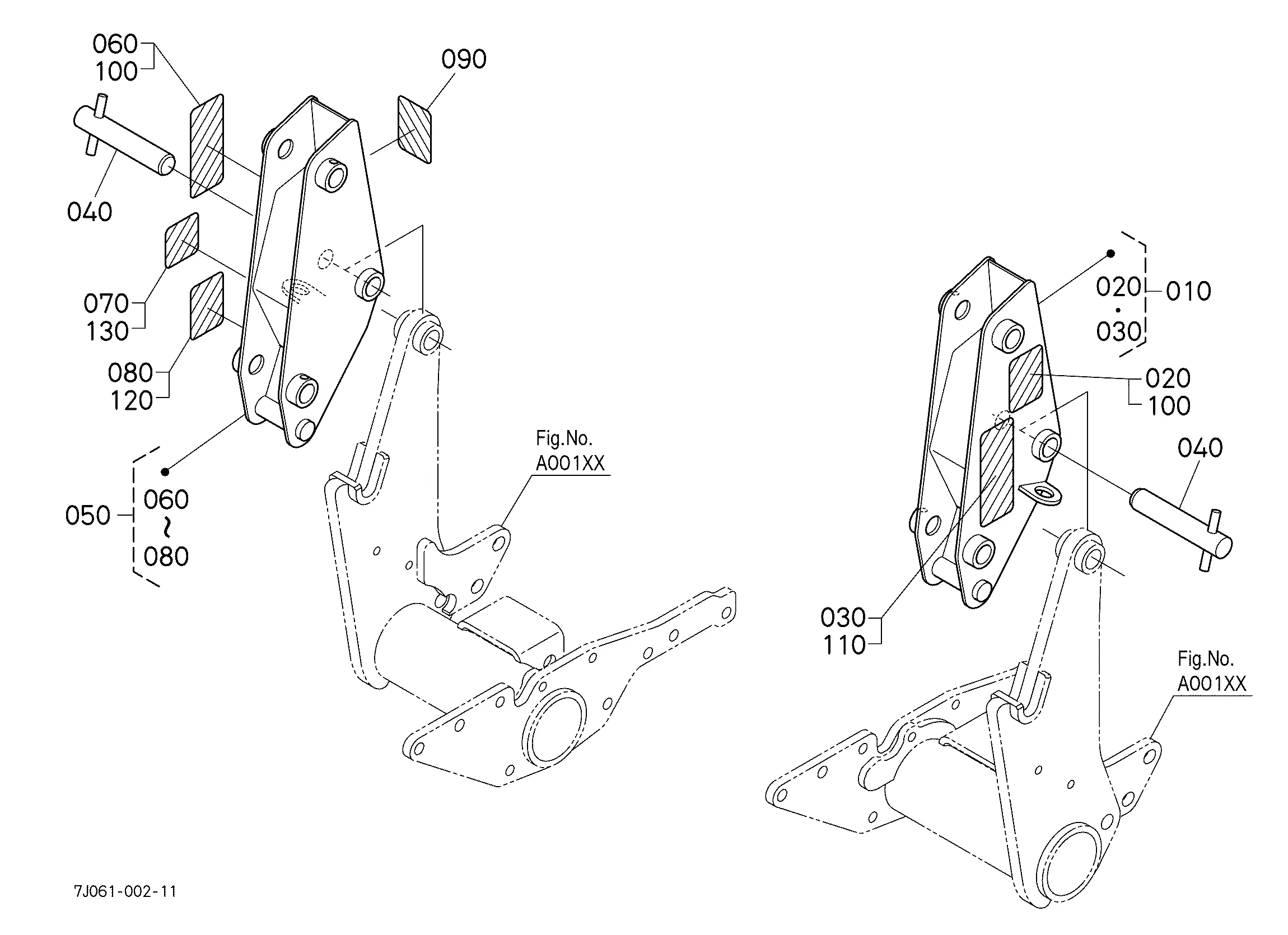 Kubota LA434 (LOADER FOR B2301HSD/B2601HSD) Parts Diagrams