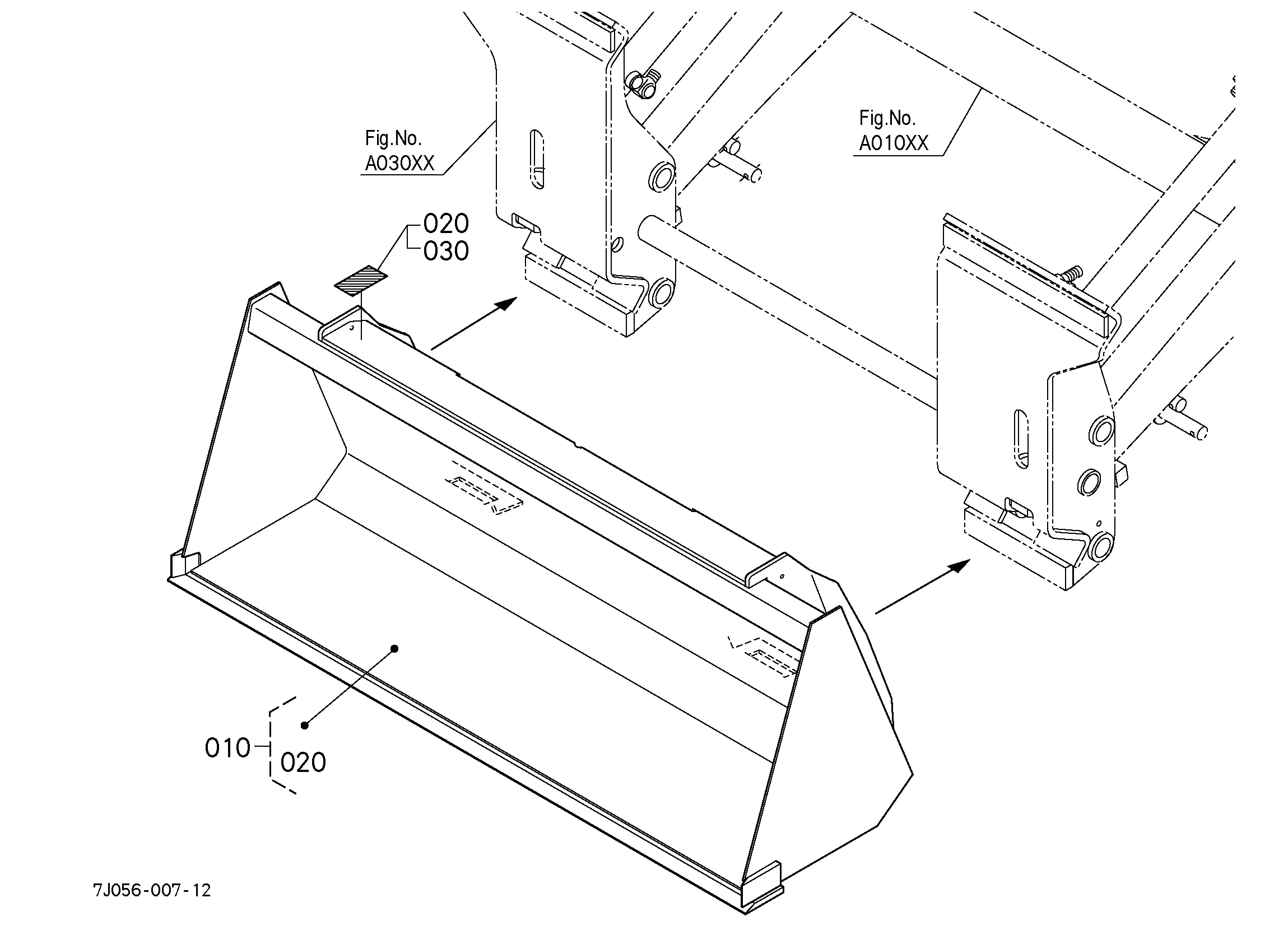 バラタページ Kubota LA434 (LOADER FOR B2301HSD/B2601HSD) Parts Diagrams