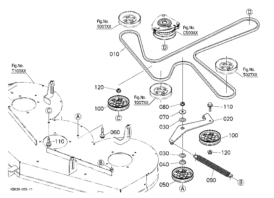 Kubota RCK54P-127Z(Z125EBR / Z125SKH) Parts Diagrams