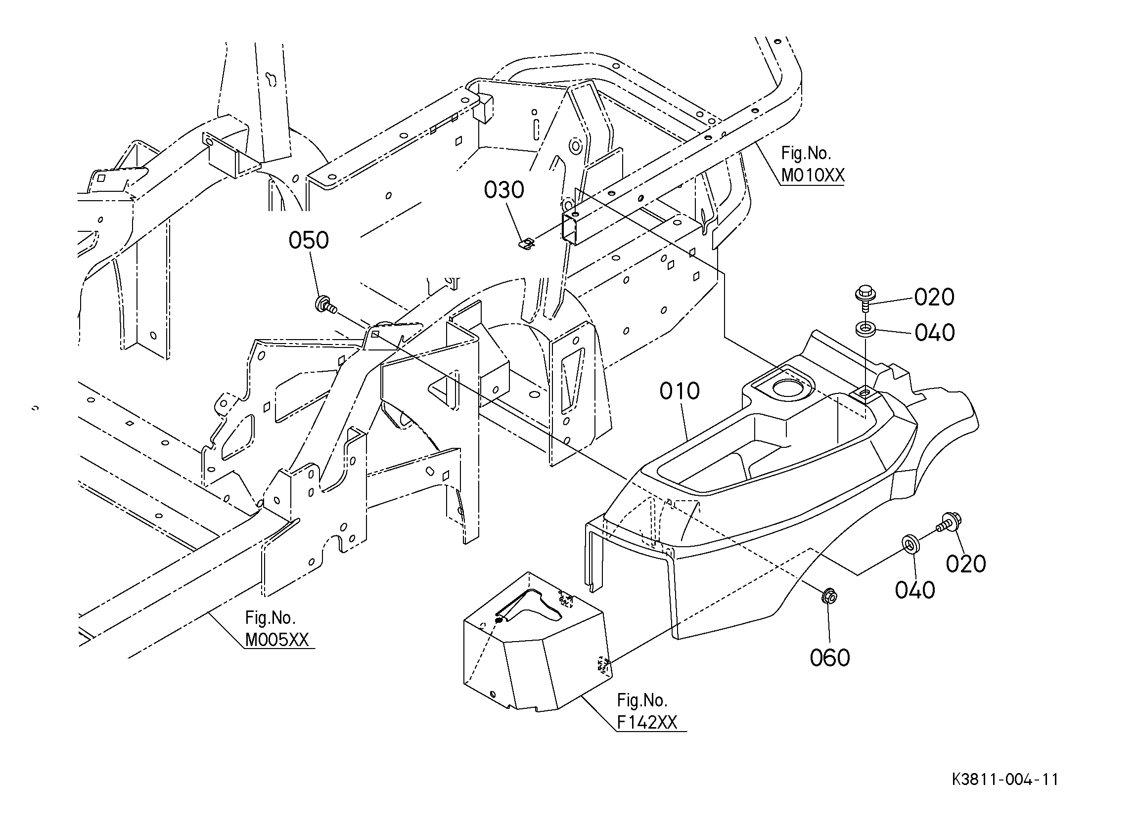 【k.k.】Drawing Numbers 3点SET Kubota Z421KWT Parts ELECTRICAL SYSTEM B90100 WORK LIGHT KIT