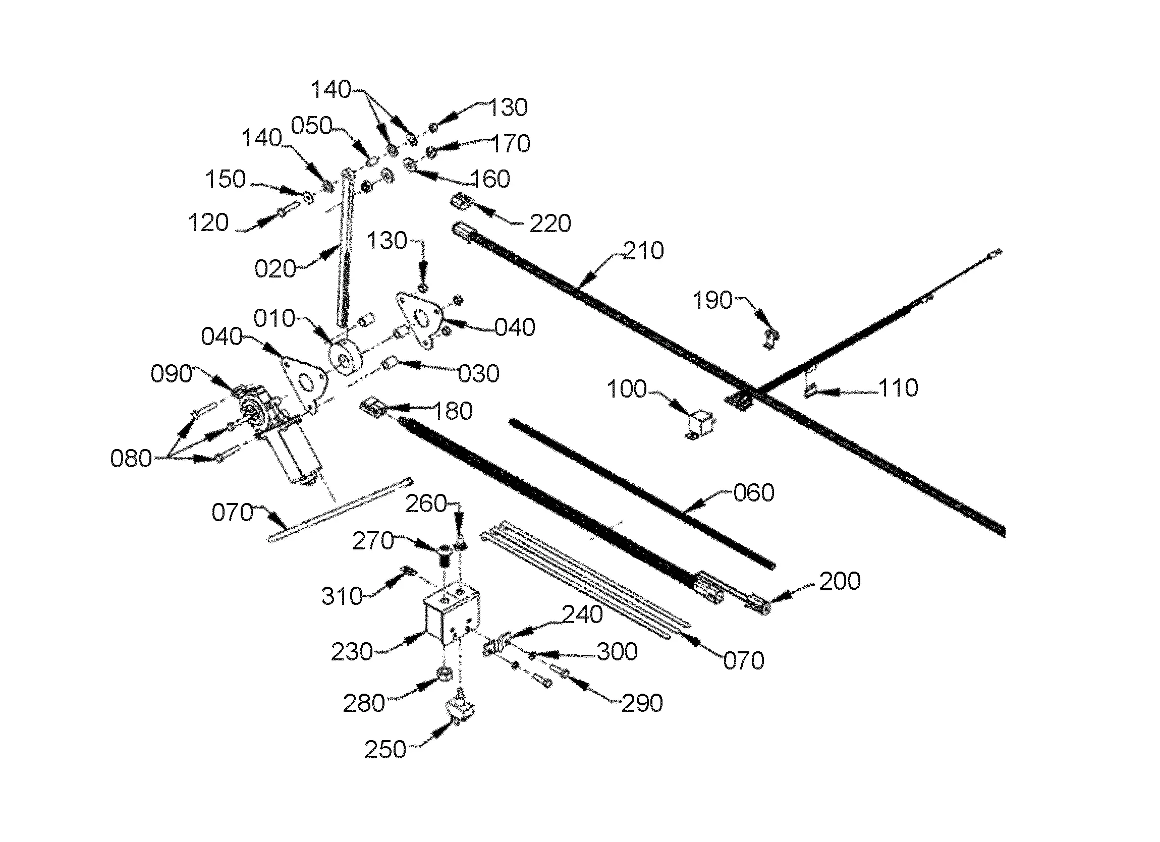 うっち Kubota BX5443 (ELECTRIC CHUTE DEFLECTOR KIT) Parts Diagrams
