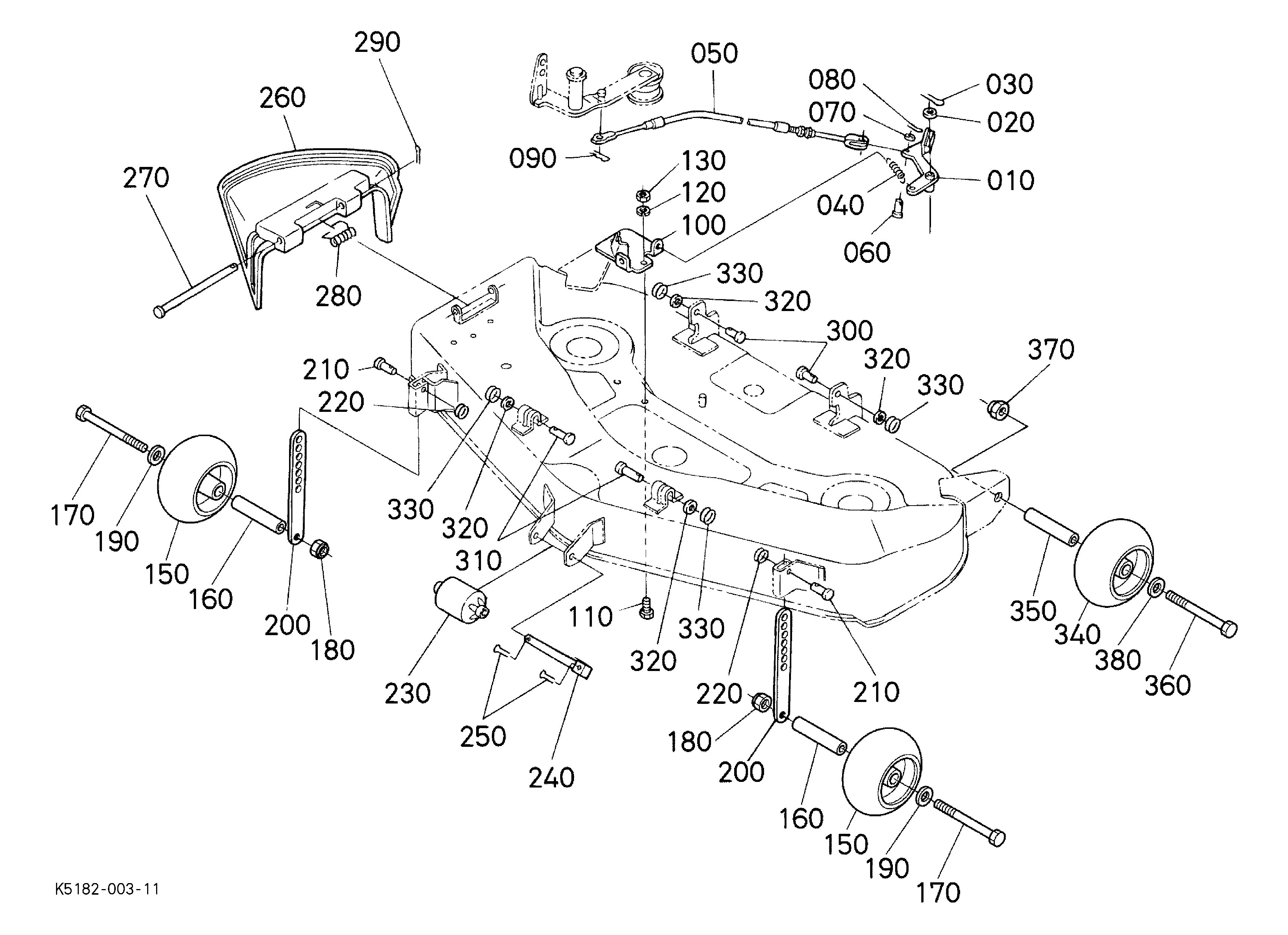 カナリアイラストオーダー Kubota RCK48LT17(T1760 S.No.50001-) (SIDE DISCHARGE MOWER) Parts